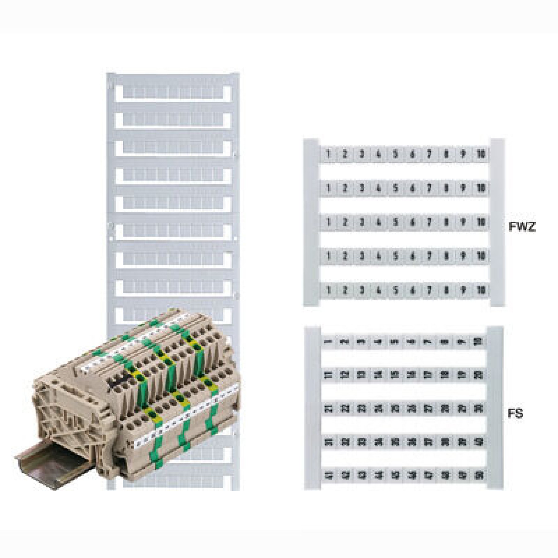 Weidmuller 0468660251 Terminal Marker for 4mm terminal WDU 4 DEK 6 FW Marked 251-300 