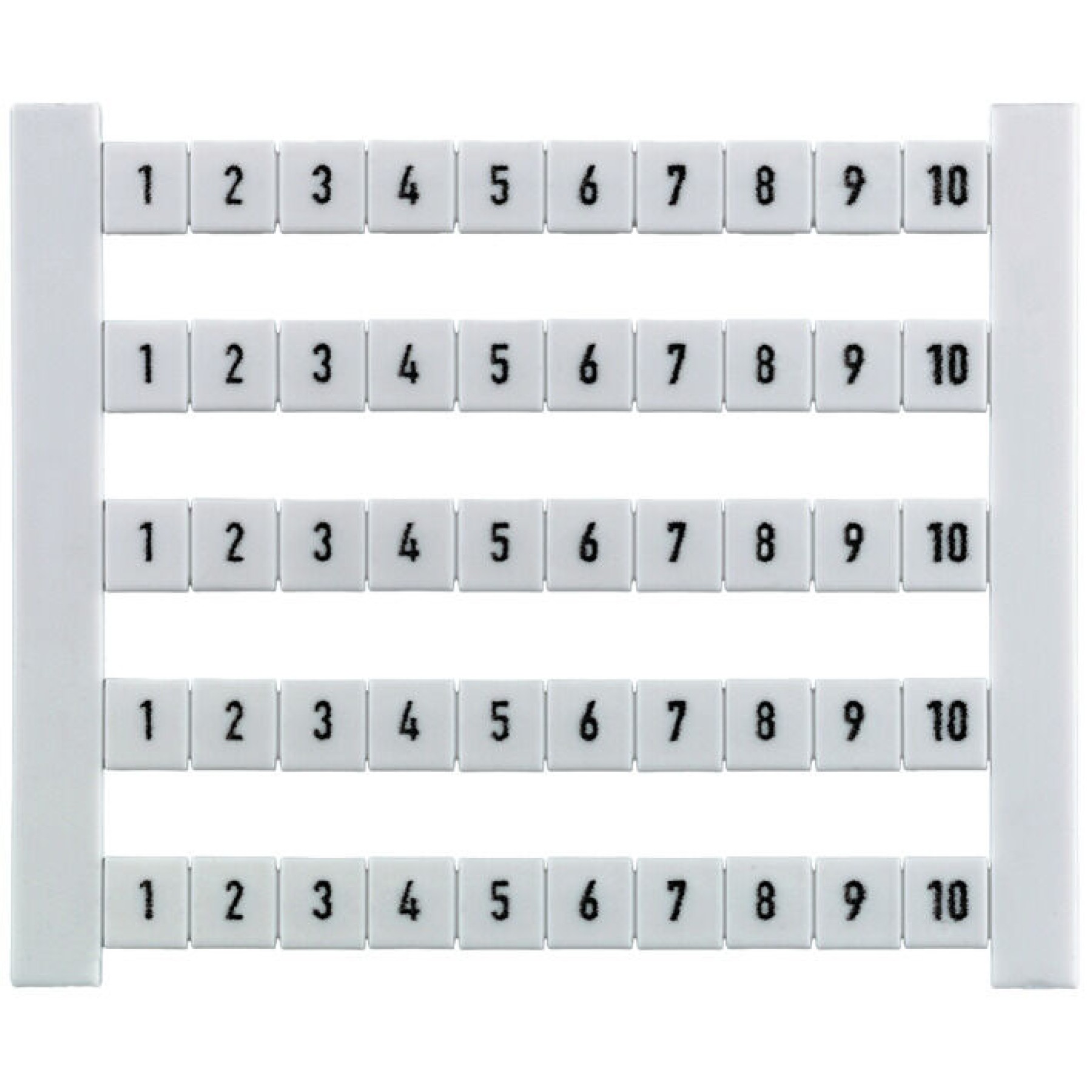 Weidmuller 0473460151 Terminal Marker for 2.5mm terminal WDU 2.5 DEK 5 FW Marked 151 TO 200