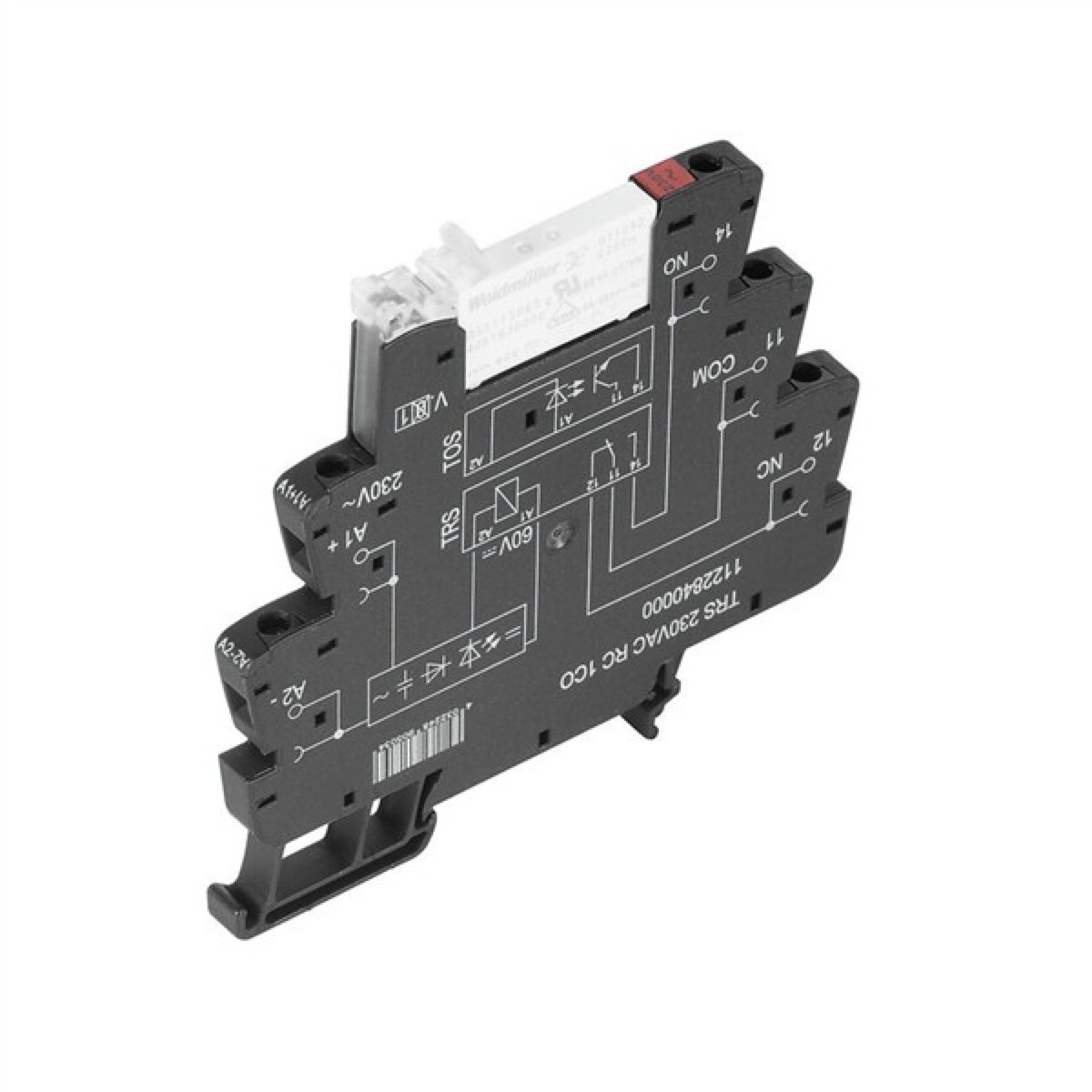Weidmuller 1122840000 relay 1 Pole 6mm wide TRS 230VAC 1CO