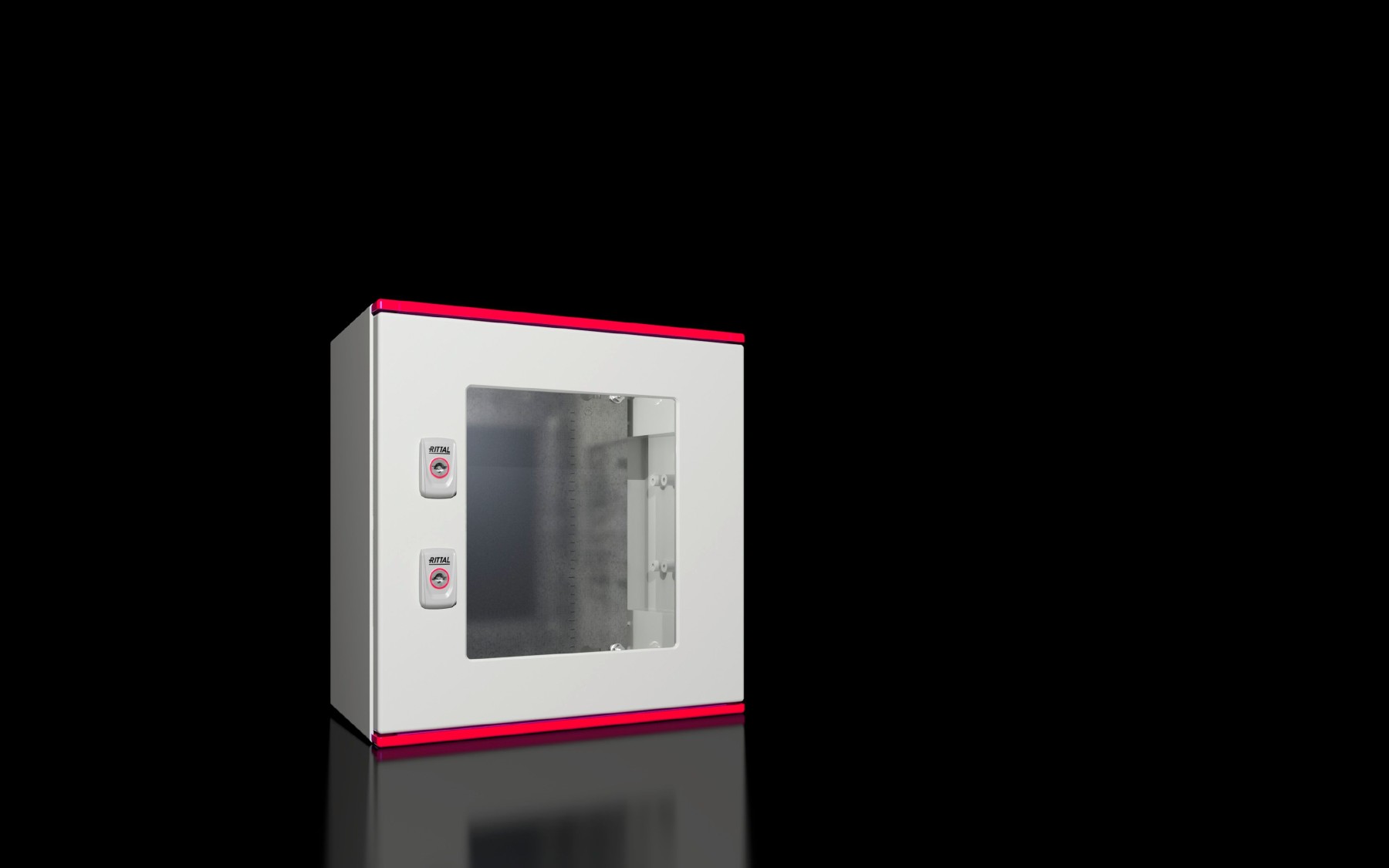 Rittal 1448000 Wall Mounted GRP w. Window 400x400x200