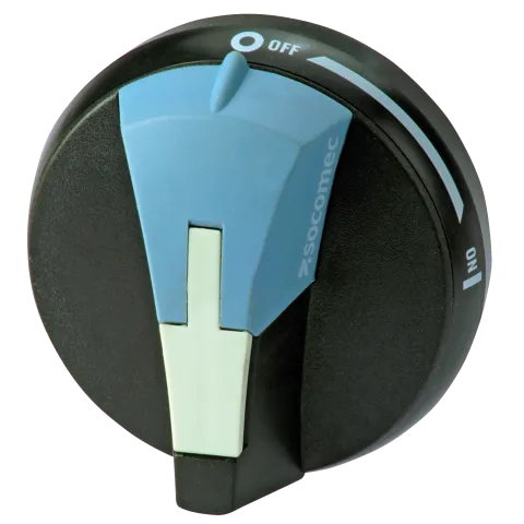 Socomec 14711111 External front & right side operation handle switch I-0 type S00 Black IP55