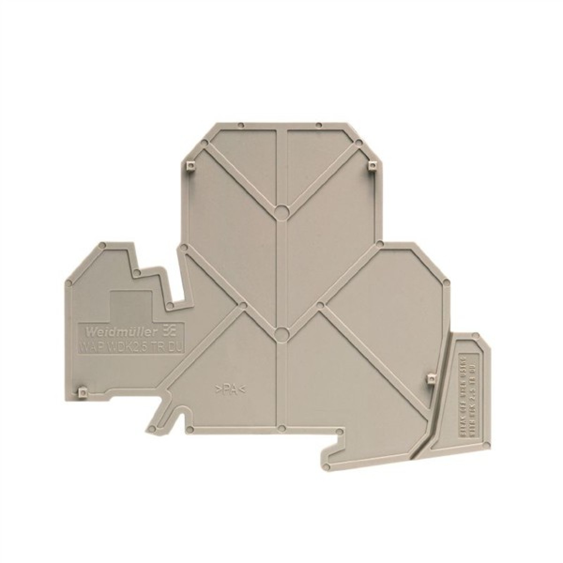 Weidmuller 1839850000 WAP WDK 2.5N/TR-DU End Plate for WDK 2.5N/TR-DU