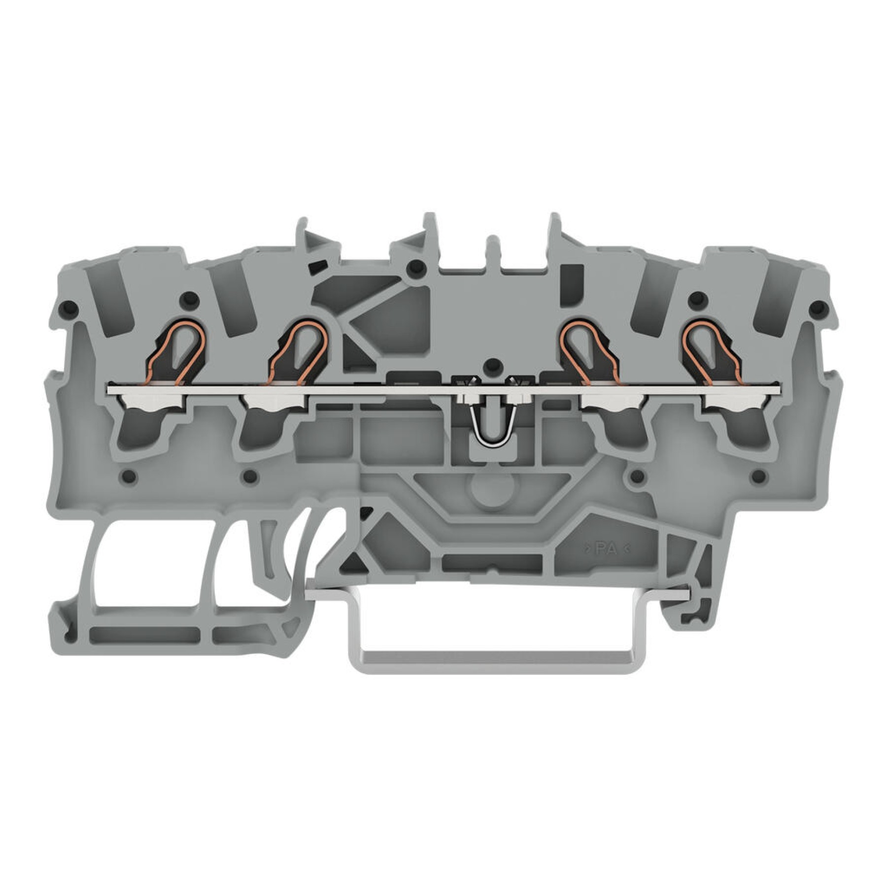 Wago 2001-1401 4-Conductor Push in Cage Clamp 4 way Terminal Block 1.5mm