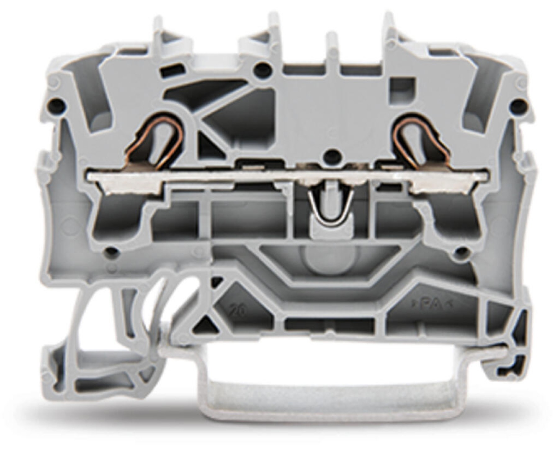 Wago 2002-1201 2-Conductor Push in Cage Clamp Terminal Block 2.5mm Grey