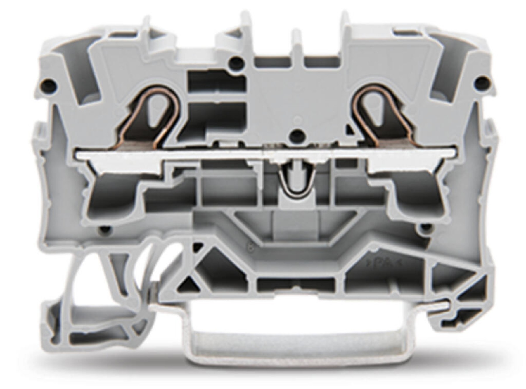 Wago 2004-1201 2-Conductor Through Terminal Block 4mm Push-in CAGE CLAMP Grey