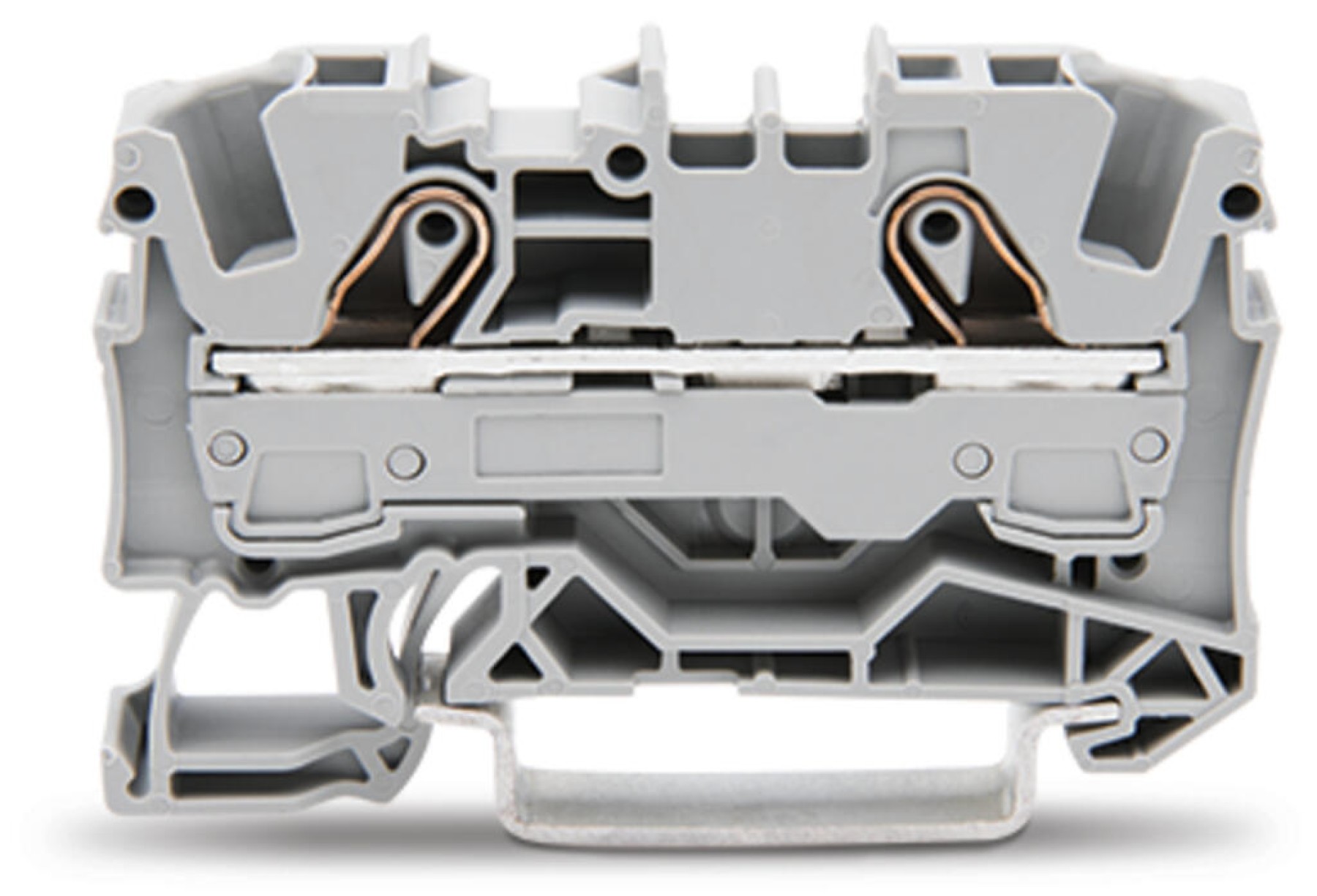 Wago 2006-1201 2-Conductor Through Terminal Block 6mm Push-in CAGE CLAMP Grey