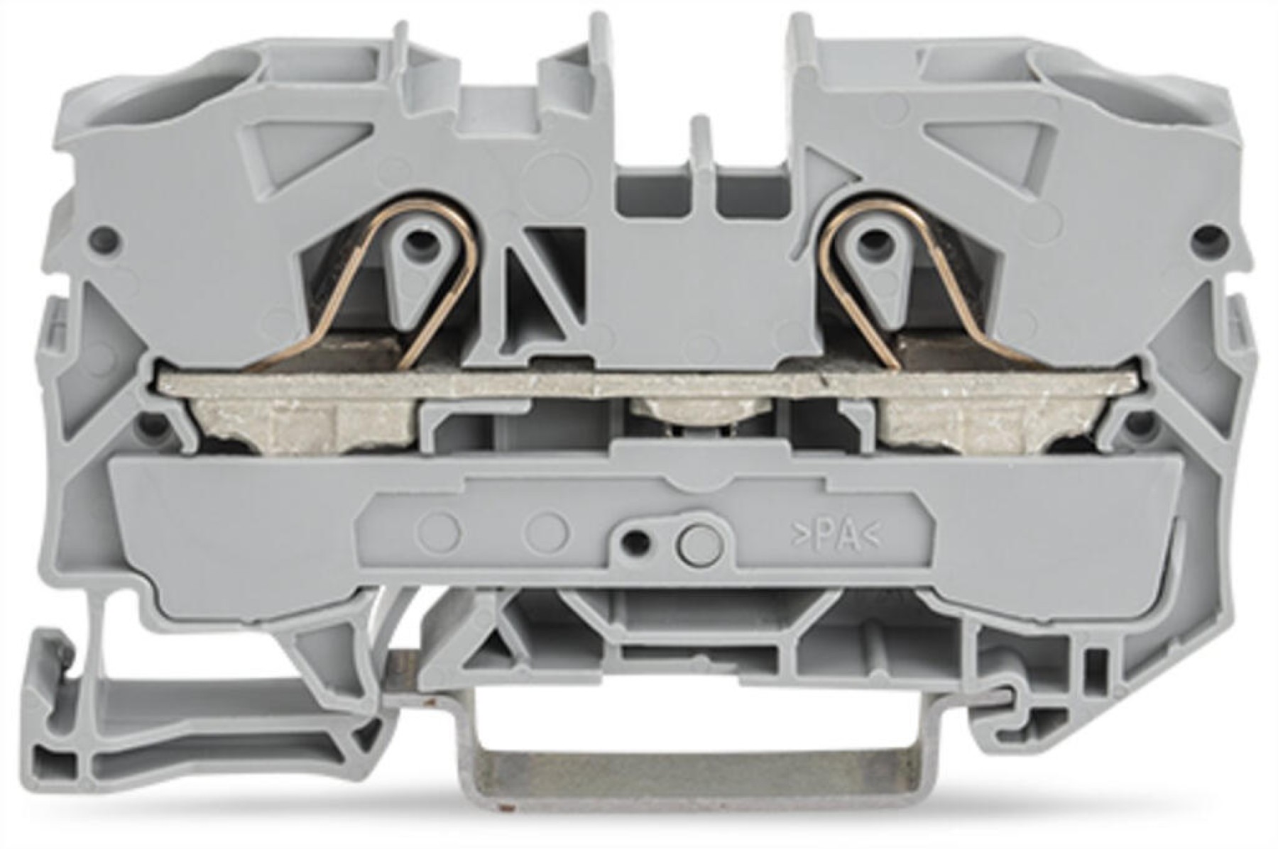 Wago 2010-1201 2-conductor through terminal block; 10 mm Grey Push-in CAGE CLAMP