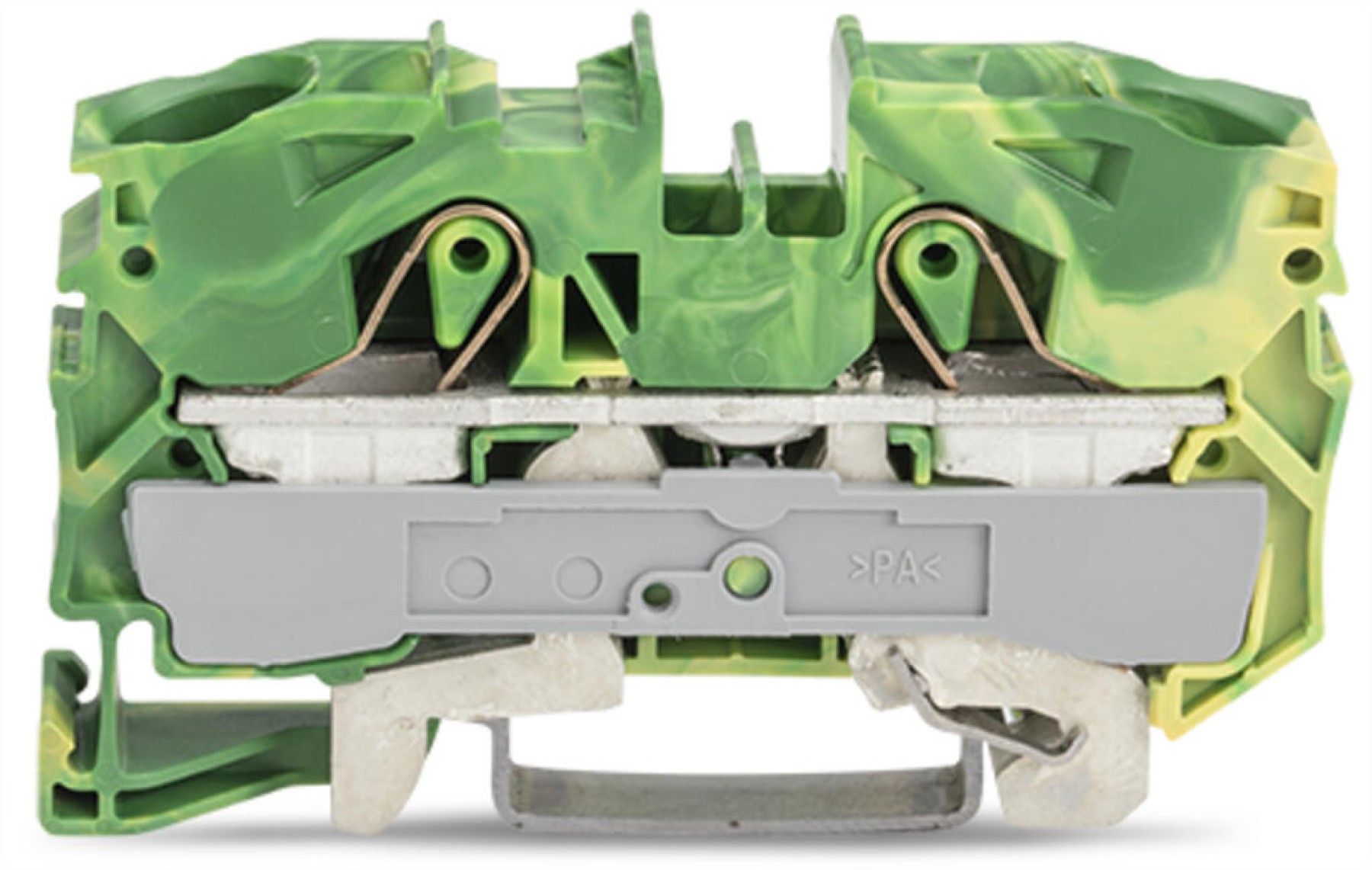 Wago 2016-1207 2-conductor ground terminal block; 16 mm Earth Push-in CAGE CLAMP