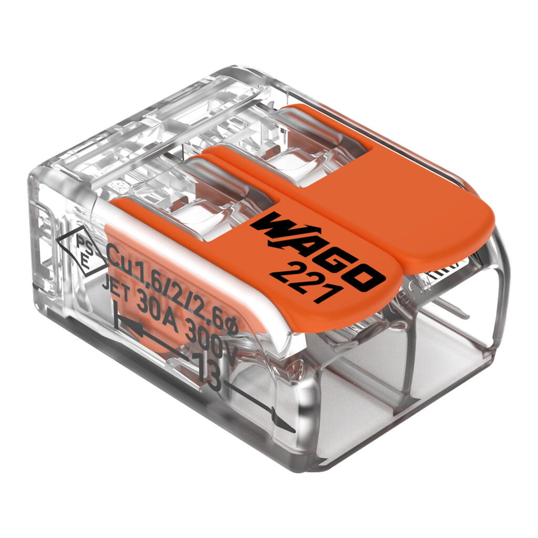 Wago 221-612 2 Way Splicing Connector 6mm