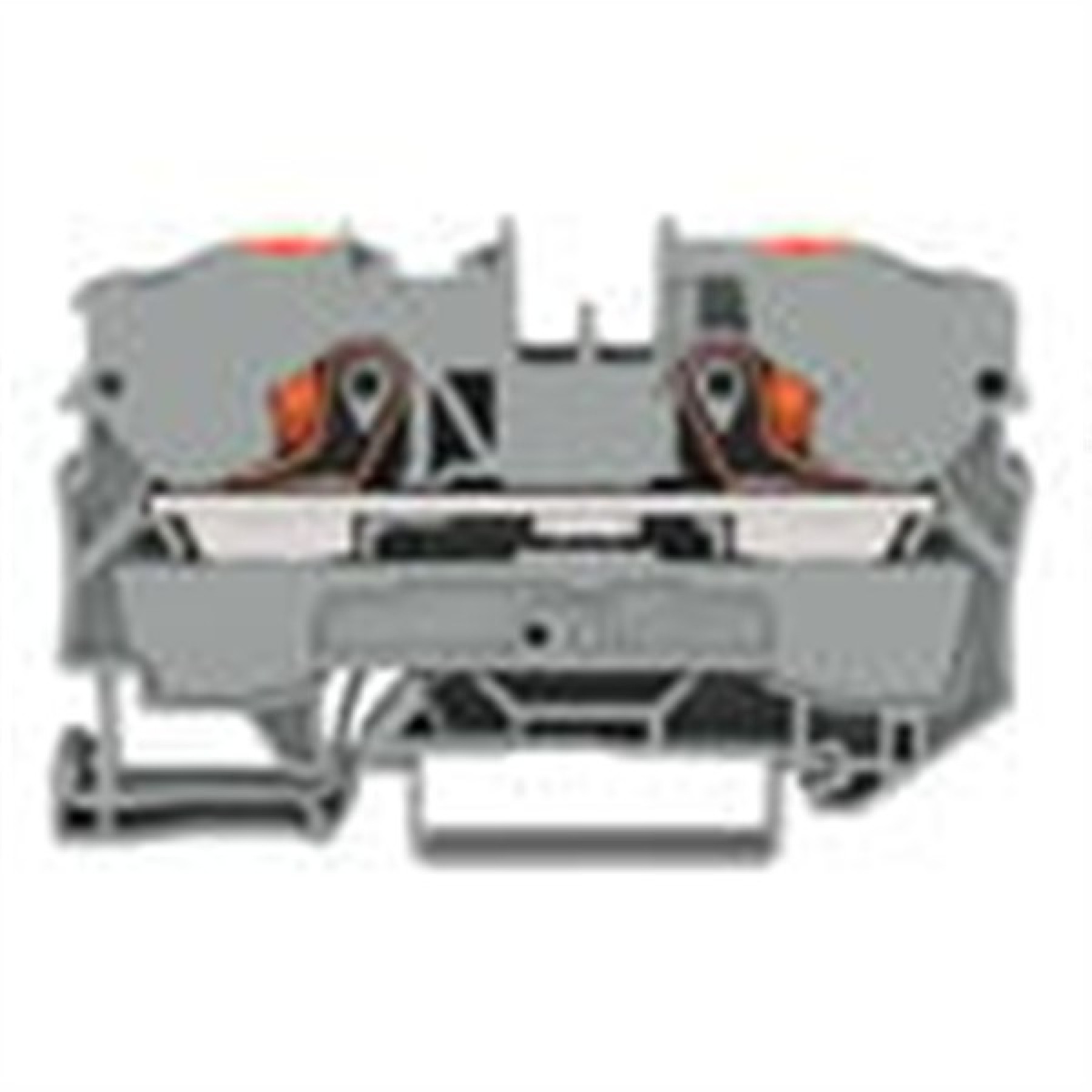 Wago 2210-1201 2-conductor through terminal block; 10mm Grey Push-in CAGE CLAMP Push Button