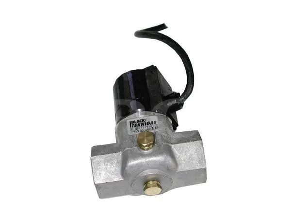Black Teknigas Solenoid Valve 1 2" 230V