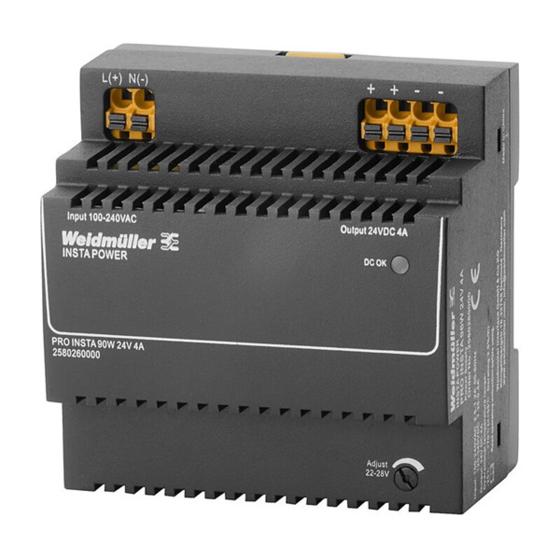 Weidmuller 2580260000 Power Supply PRO INSTA 96W 24VDC 4A