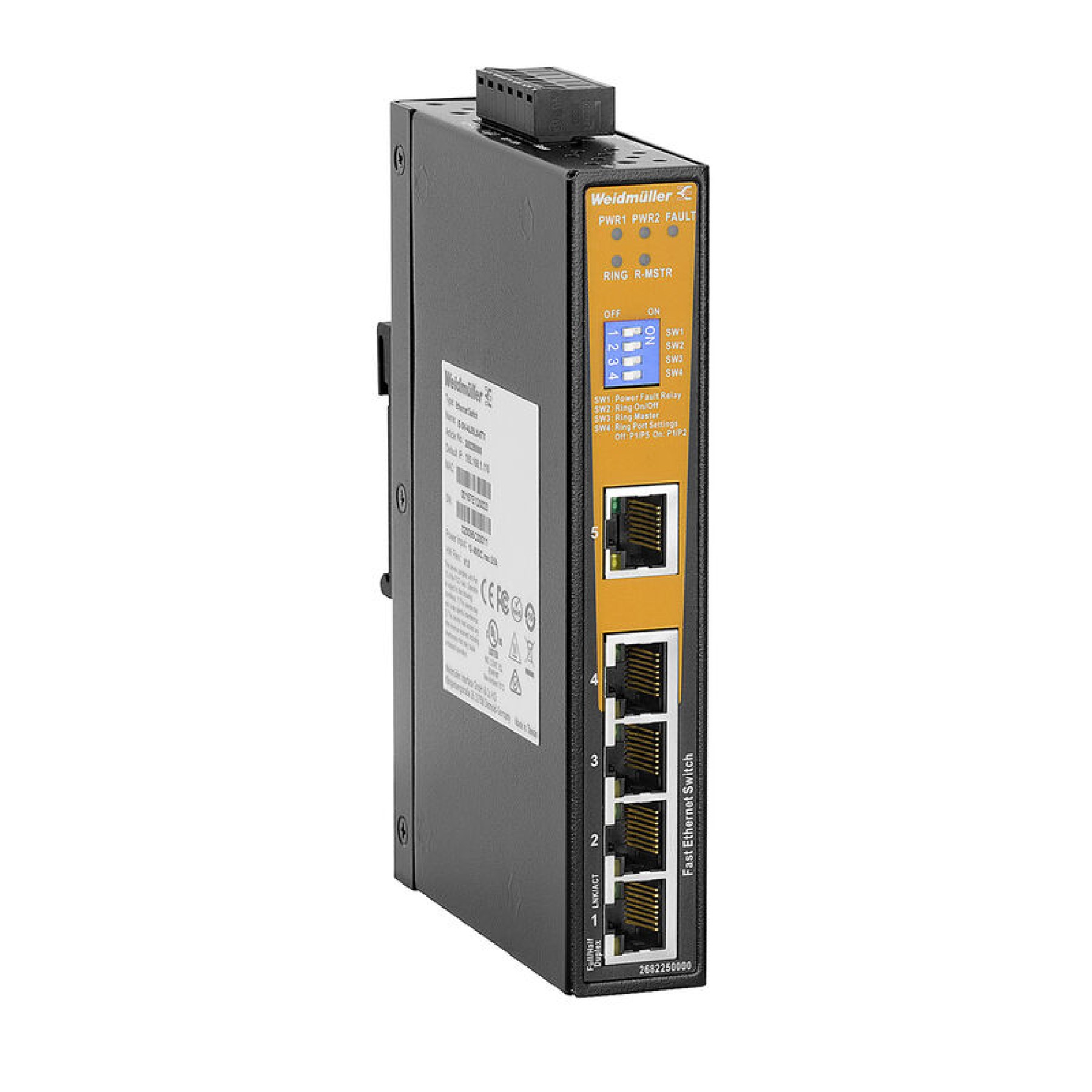 Weidmuller 2682250000 Ethernet Switch 16 port Managed 24VAC/DC IE-SW-AL05LM-5TX