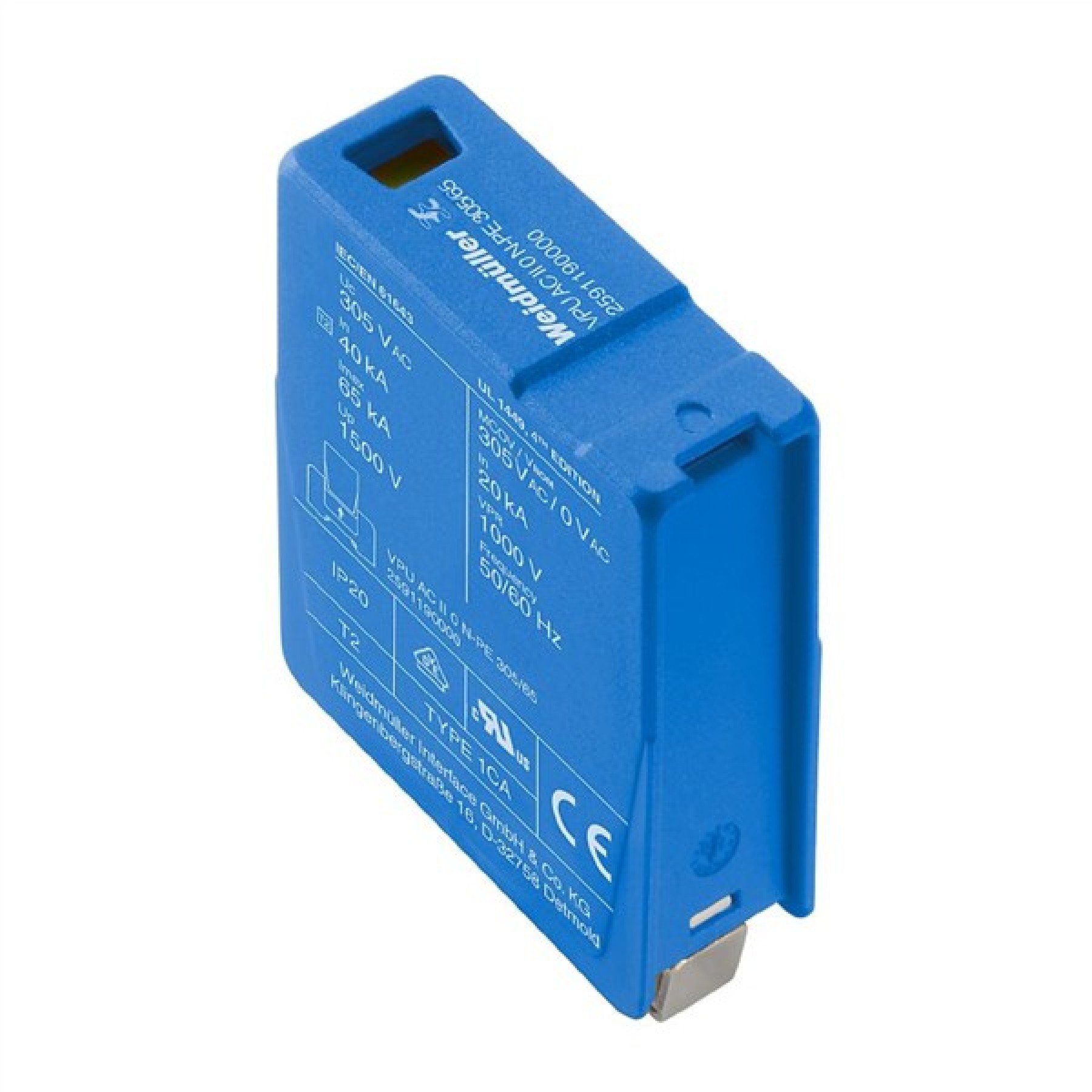 Weidmuller VPU AC II F 0 N-PE Surge Protection Module 305V 65kA