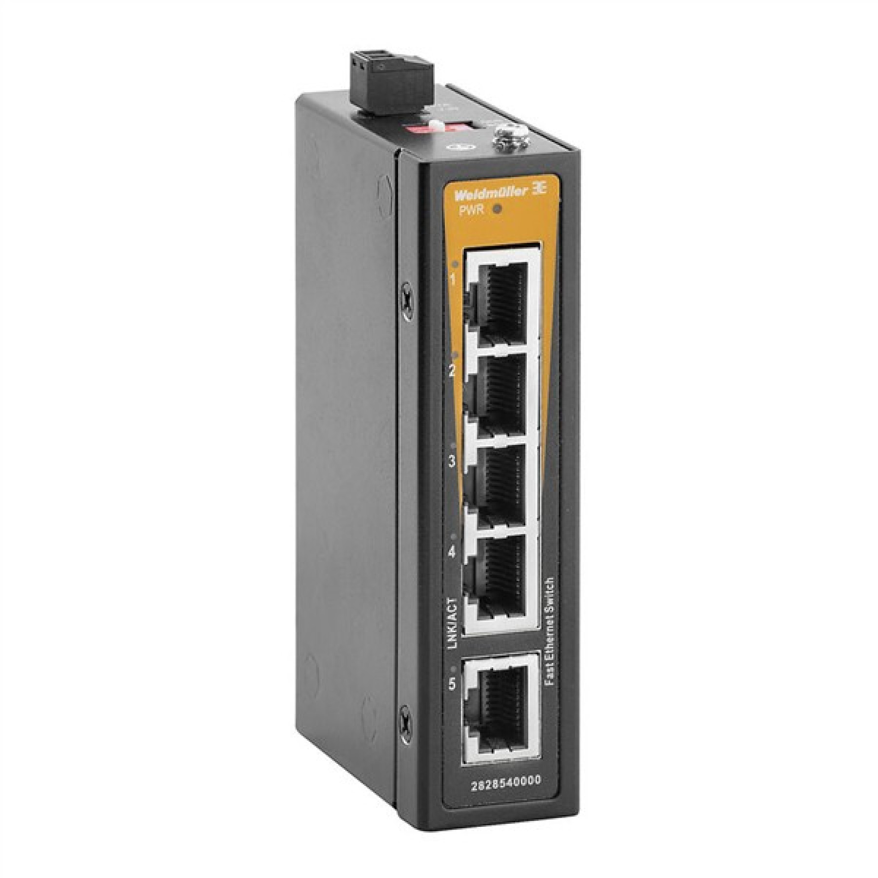 Weidmuller 2828540000 Ethernet Switch 5 port Unmanaged 24VAC DC IE-SW-ELB-05-5TX