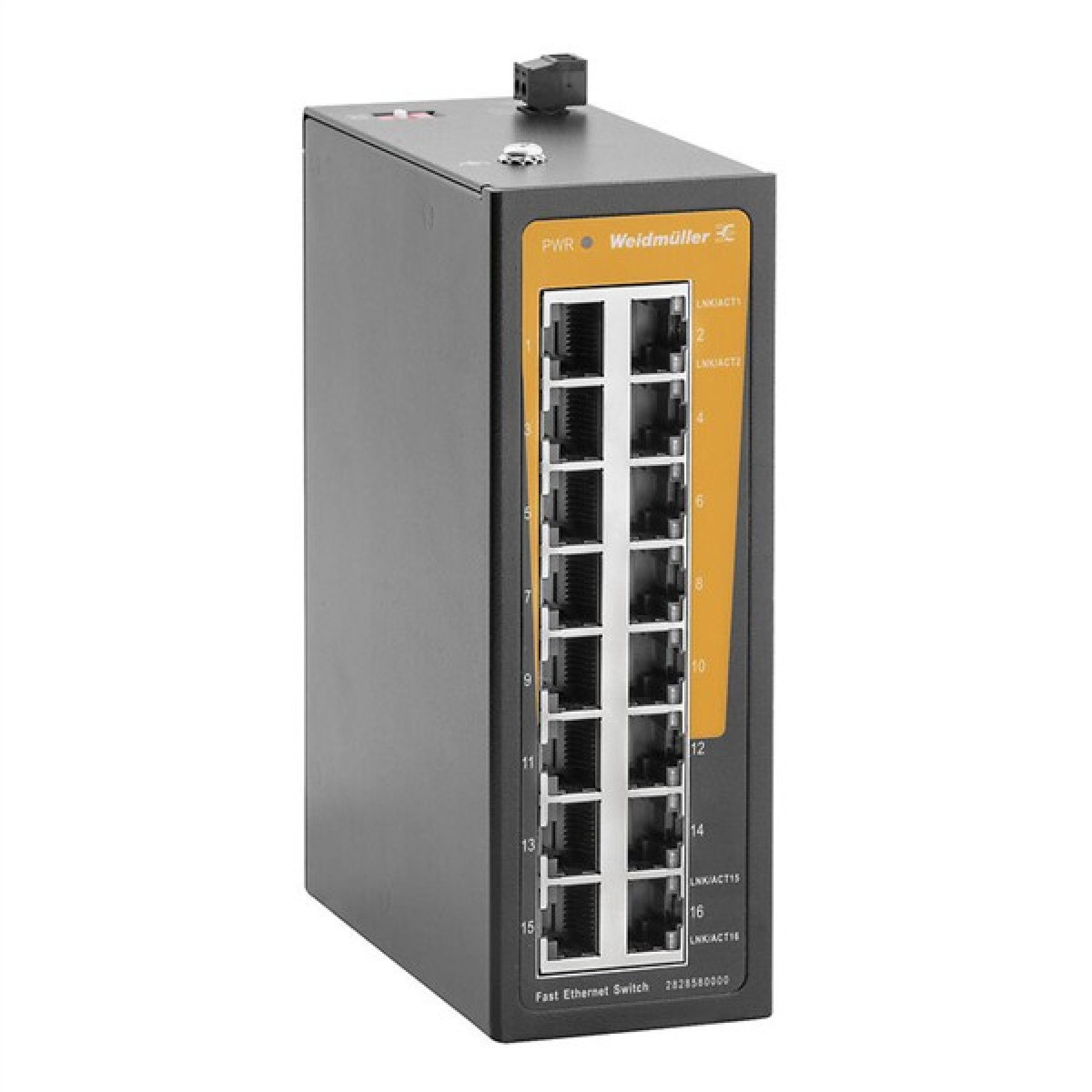 Weidmuller 2828580000 Ethernet Switch 16 port Unmanaged 24VAC DC IE-SW-ELB-16-16TX