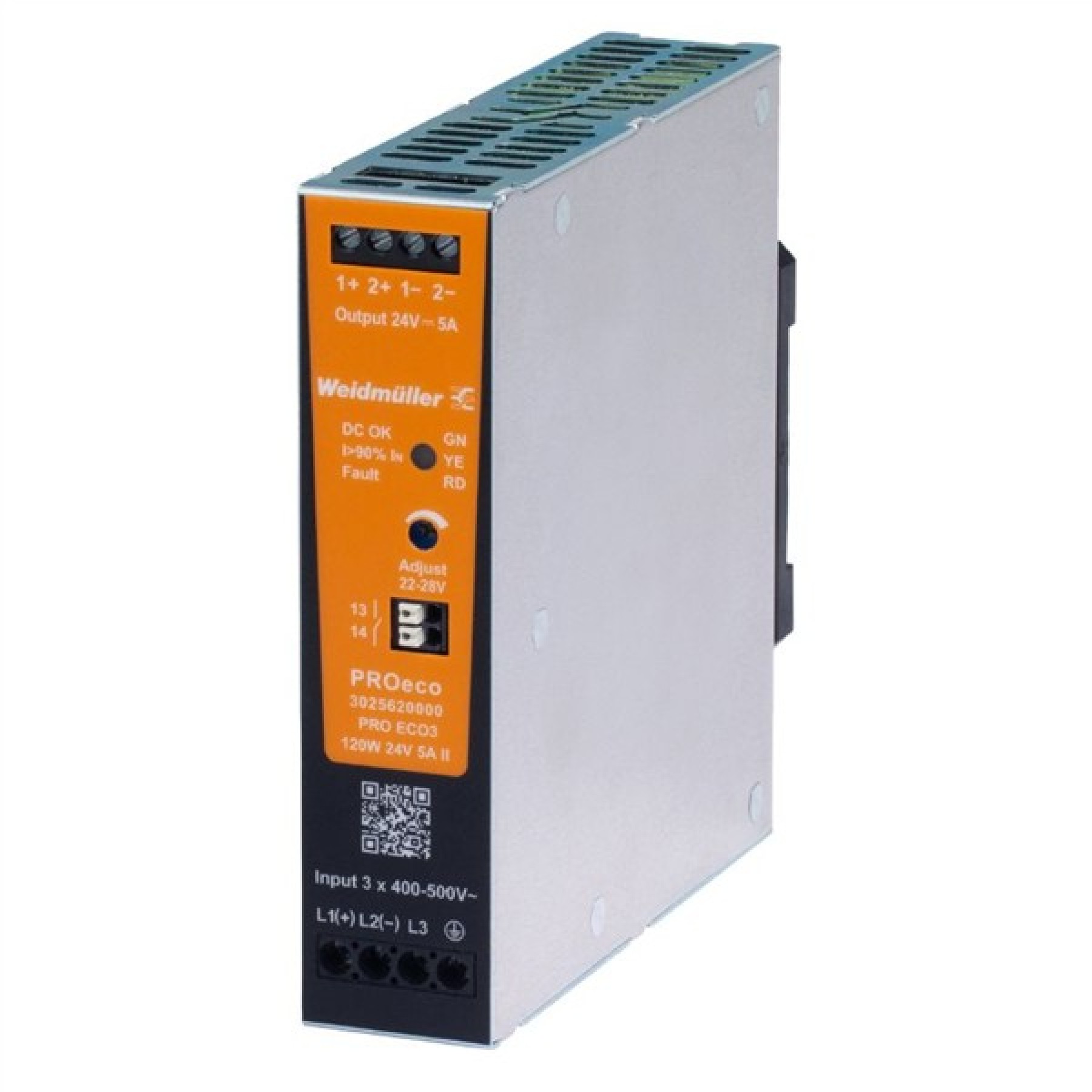 Weidmuller 3025620000 Power Supply PRO ECO3 120W 24VDC 5A