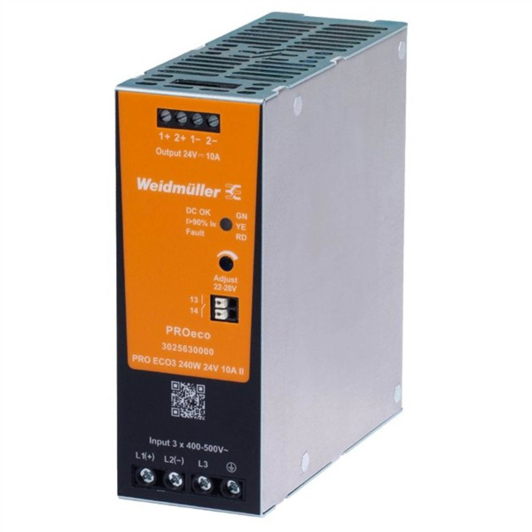 Weidmuller 3025630000 Power Supply PRO ECO3 240W 24VDC 10A