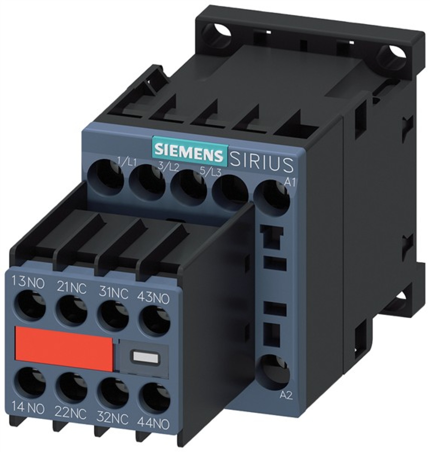 Contactor AC-3e 12 A/5.5 kW/400 V 3-pole 230 V AC 50/60 Hz 2 NO+2 NC s...
