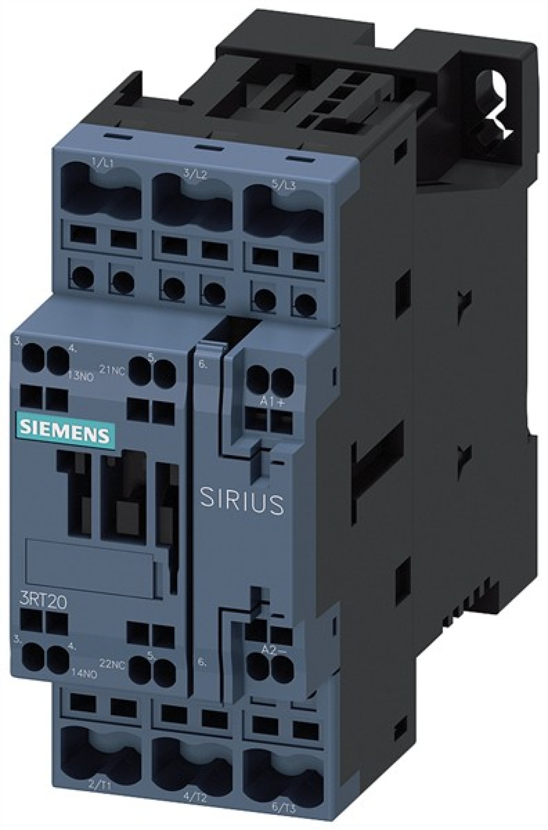 Contactor AC-3e 17 A/7.5 kW/400 V 3-pole 24 V DC 1 NO+1 NC spring-type ...