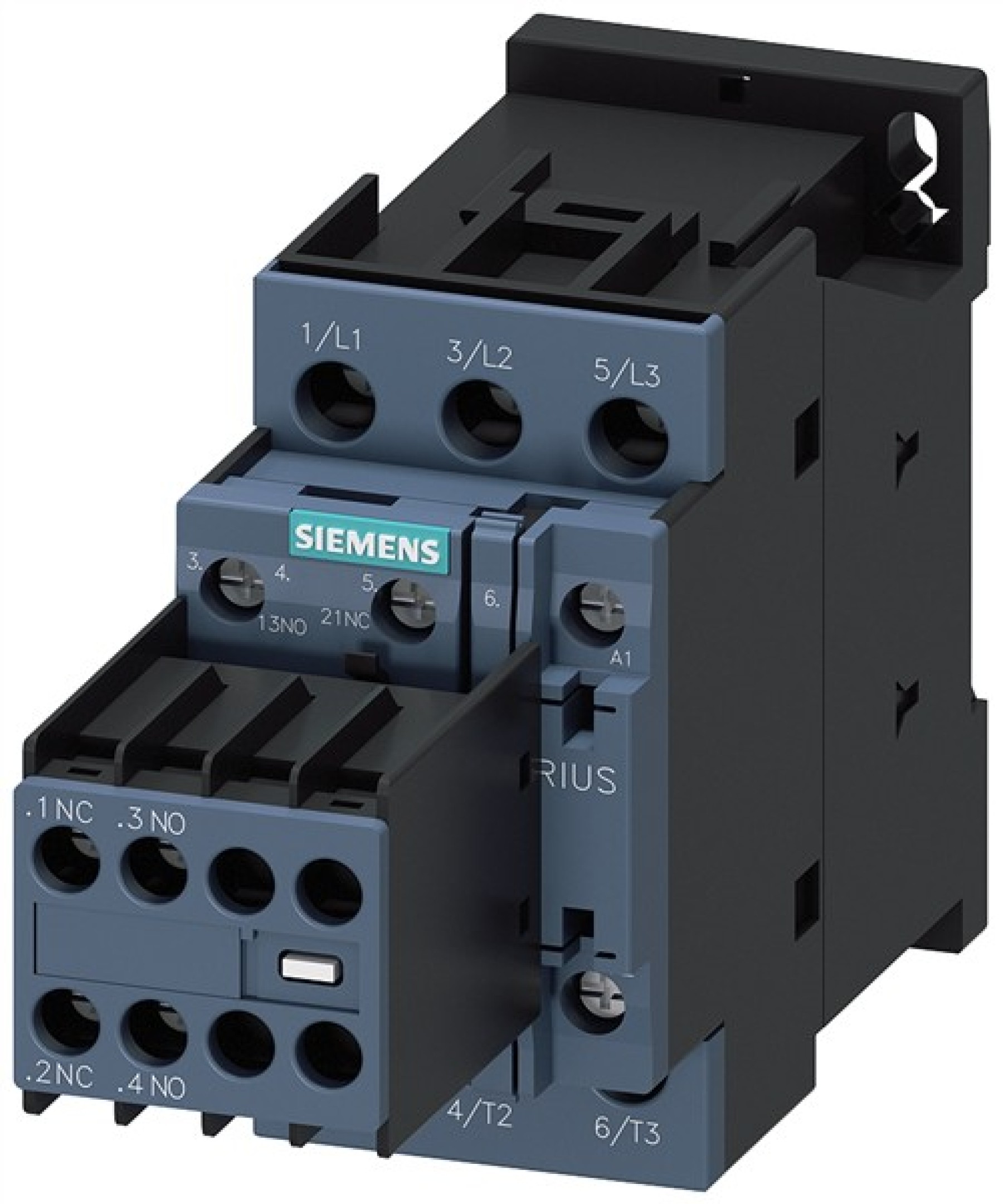 Contactor AC-3e 32 A/15 kW/400 V 3-pole 110 V AC 50/60 Hz 2 NO+2 NC sc...