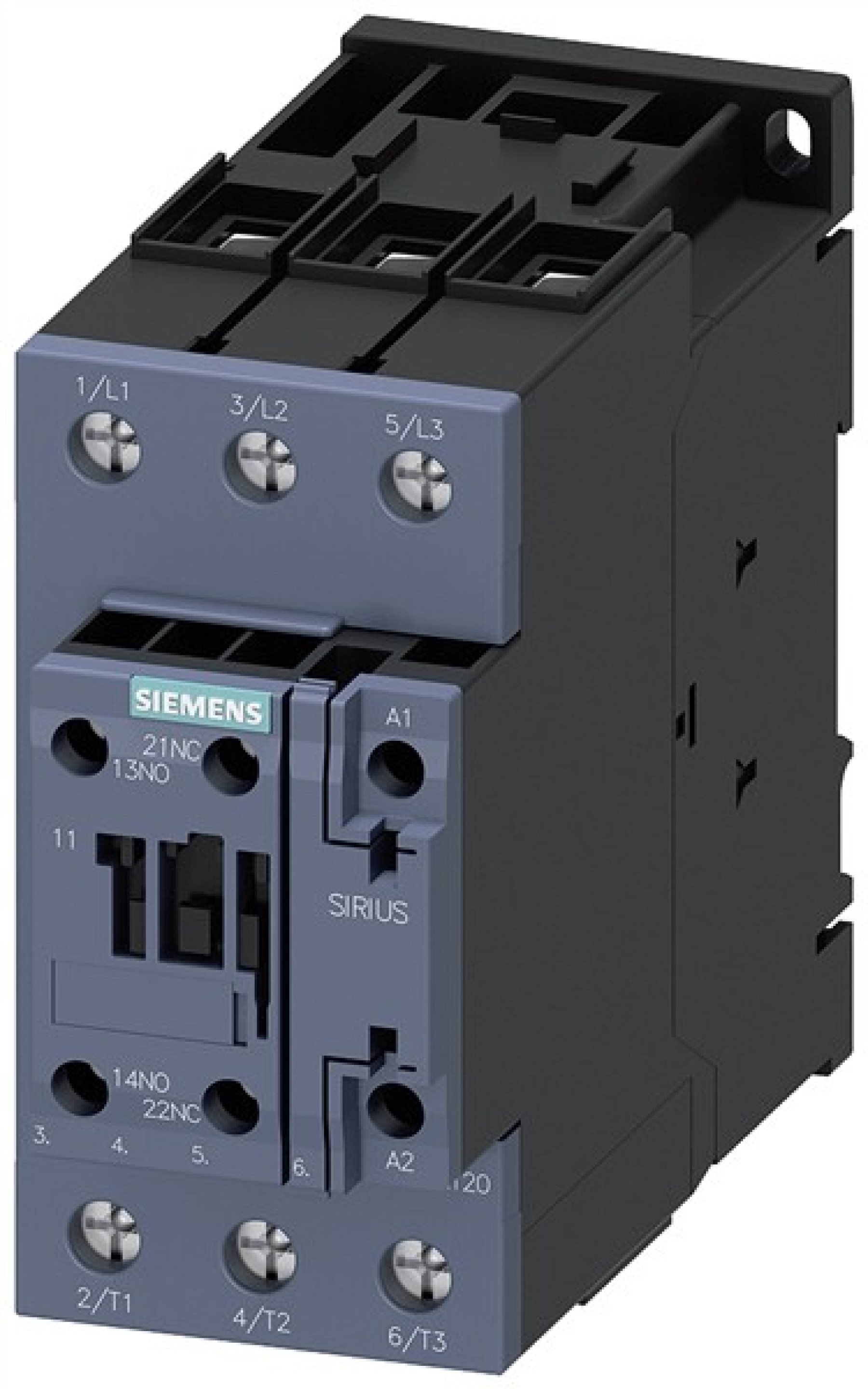 Contactor AC-3e 40 A/18.5 kW/400 V 3-pole 24 V AC 50/60 Hz 1 NO+1 NC s...