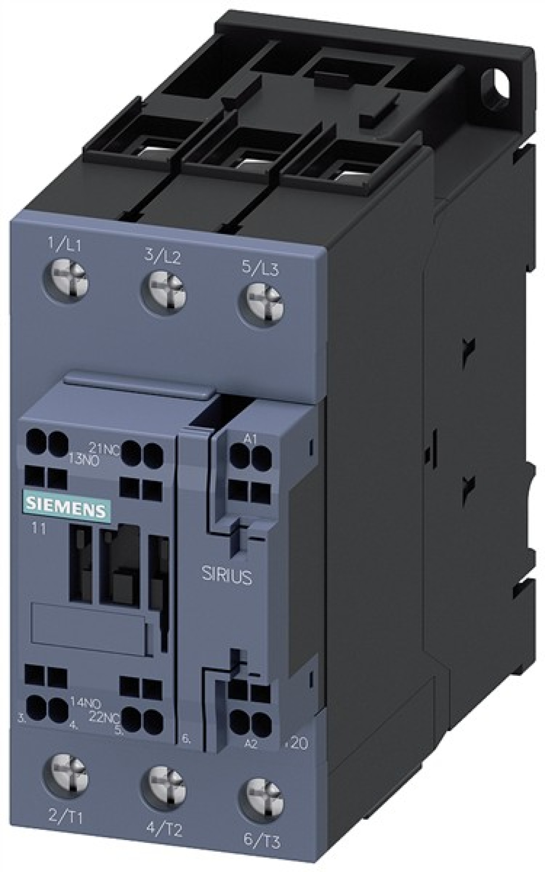 Contactor AC-3e 50 A/22 kW/400 V 3-pole 230 V AC 50/60 Hz 1 NO+1 NC sc...