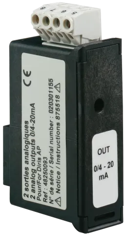 Socomec 48250093 Energy Meter Analogue Output Module 2 X 0/4-20mA DIRIS