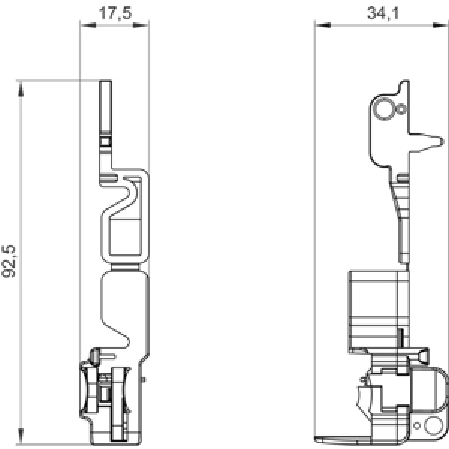 Siemens 5ST3801 BLOCKING FOR HANDLE