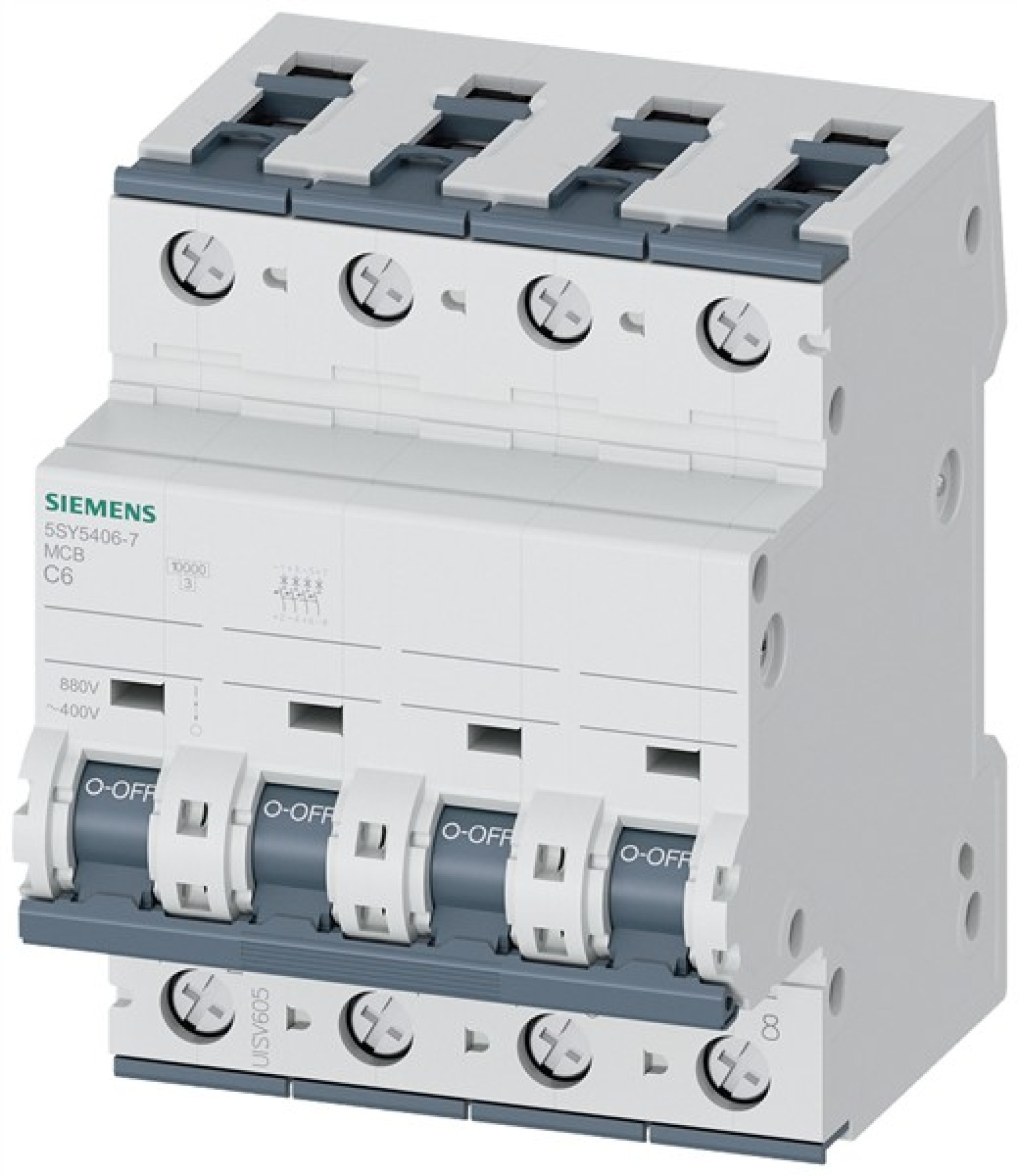 Siemens 4P 6A Type C MCB