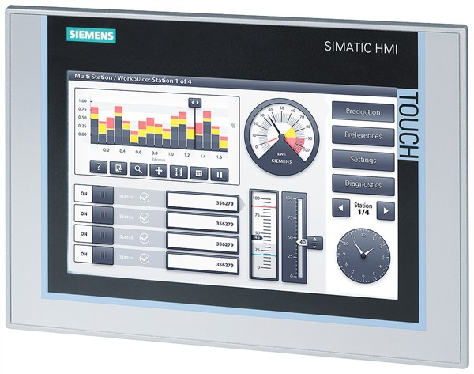Siemens 6AV21240JC010AX0 SIMATIC HMI TP900 Comfort 9