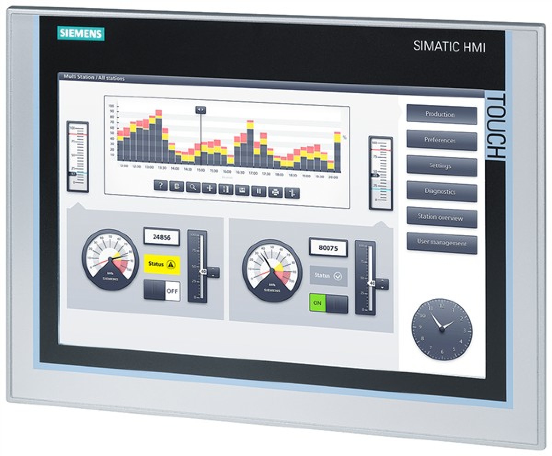 Siemens 6AV21240MC010AX0 SIMATIC HMI TP1200 Comfort 12