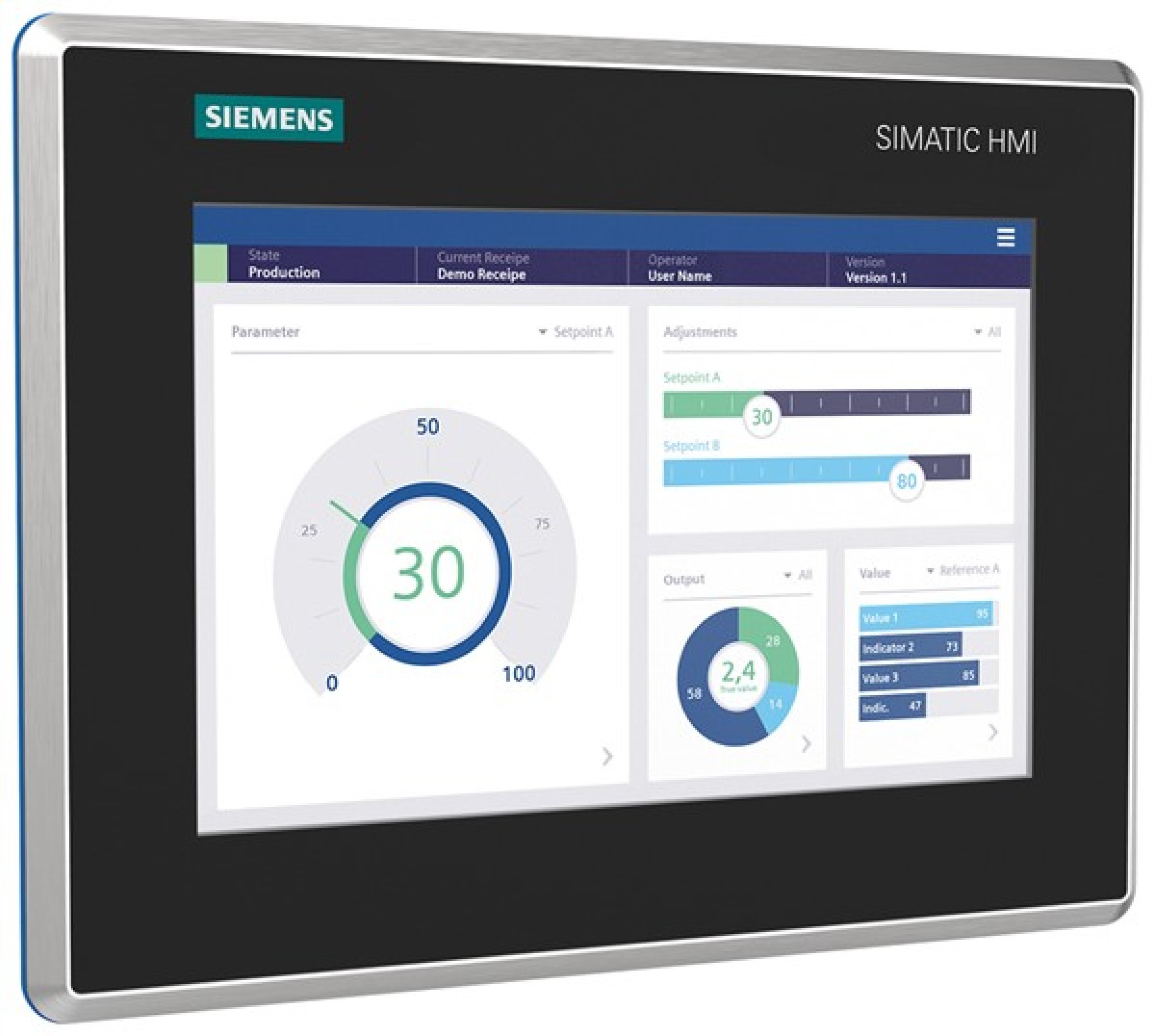 Siemens 6AV21283KB400AX0 SIMATIC HMI MTP1000 10