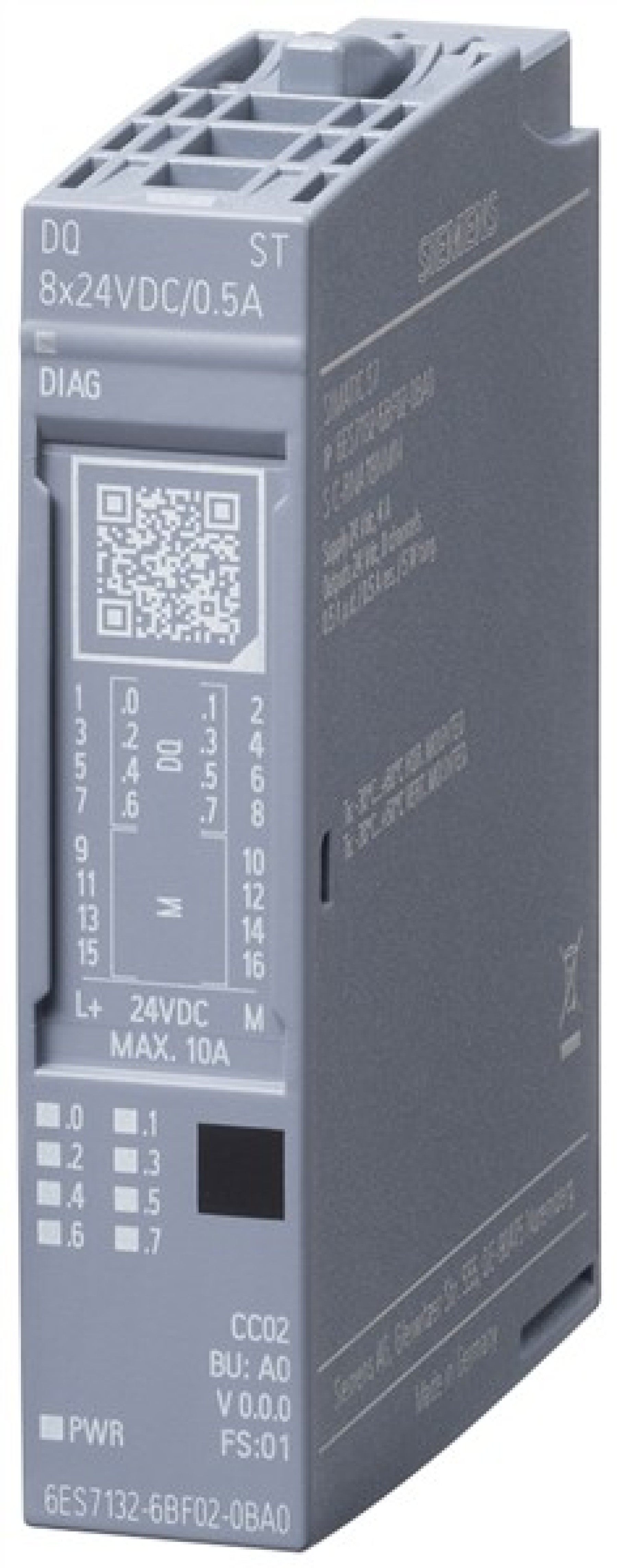 Siemens Remote I/O 6ES71326BF010BA0 SIMATIC ET 200SP DQ 8x24VDC/0.5A ST PU 1