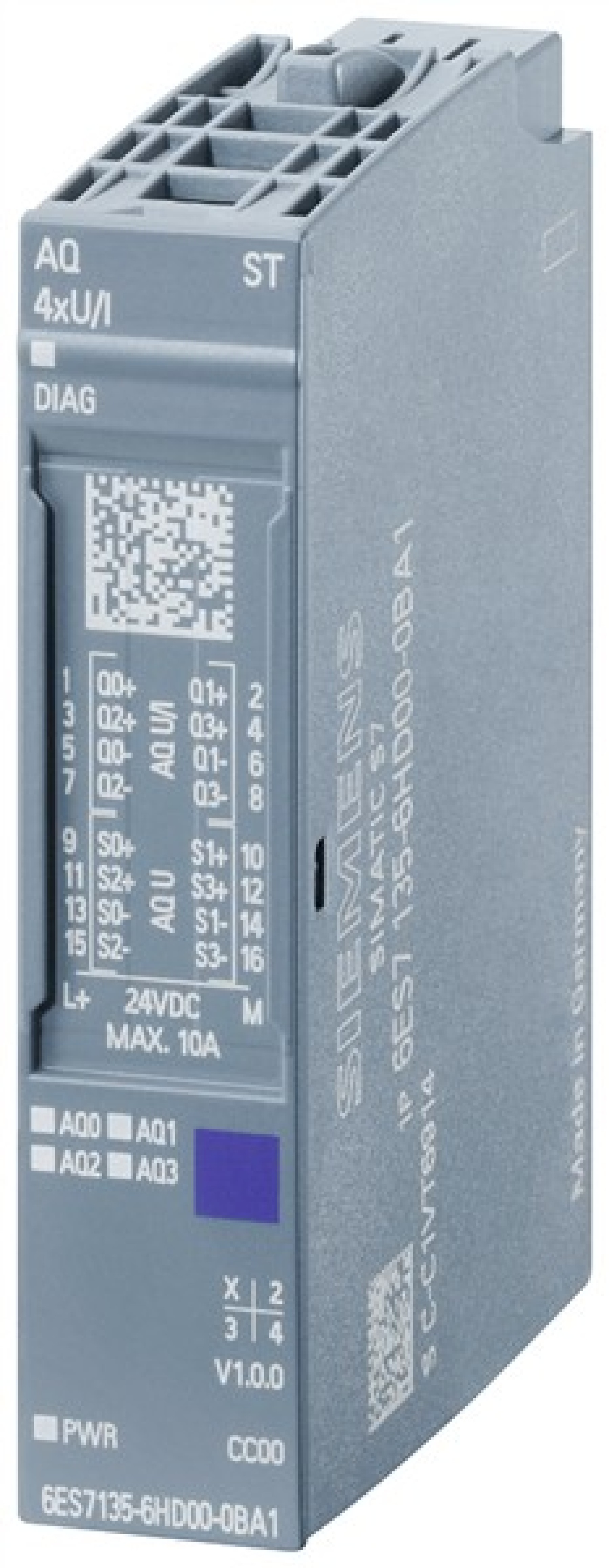 Siemens Remote I/O 6ES71356HD000BA1 SIMATIC ET 200SP AQ 4xU/I ST PU 1