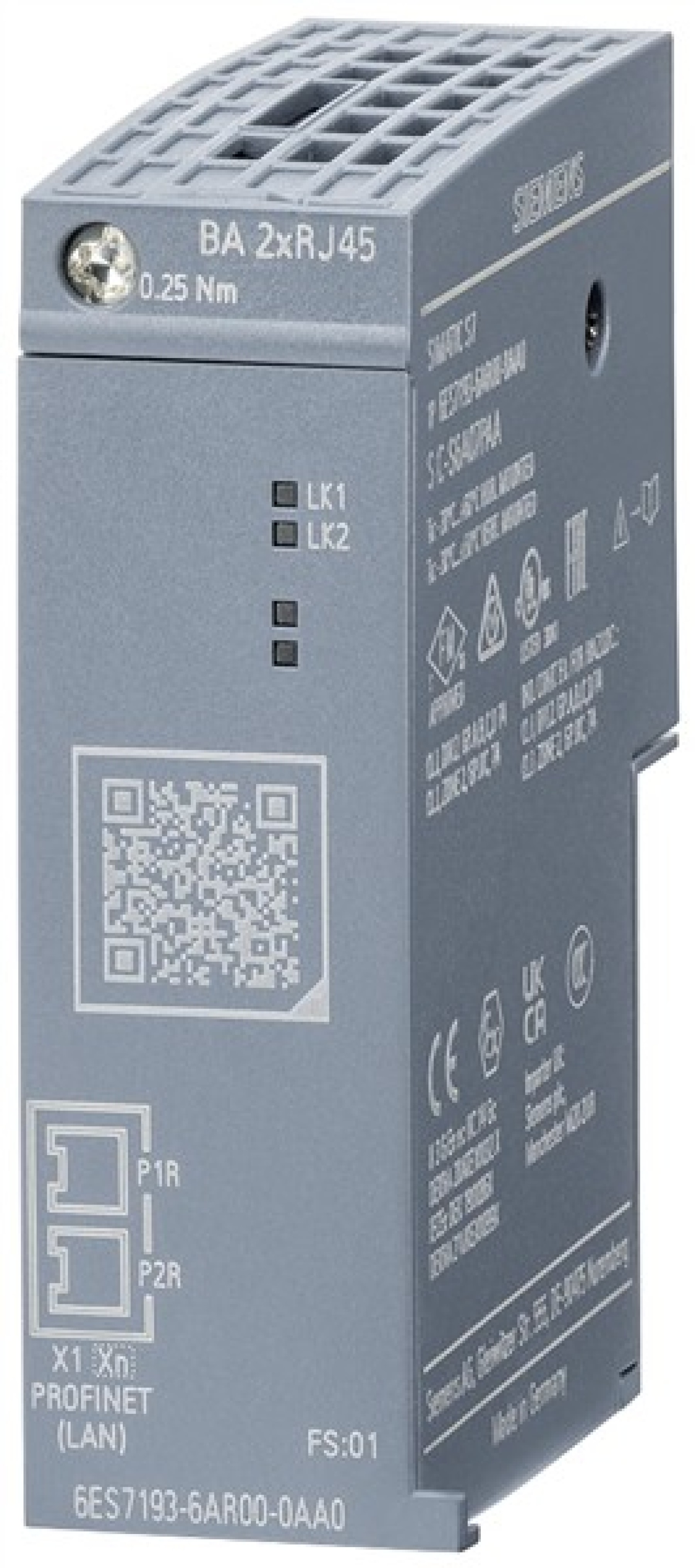 Siemens Remote I/O 6ES71936AR000AA0 SIMATIC ET 200SP BA 2x RJ45 From FS06