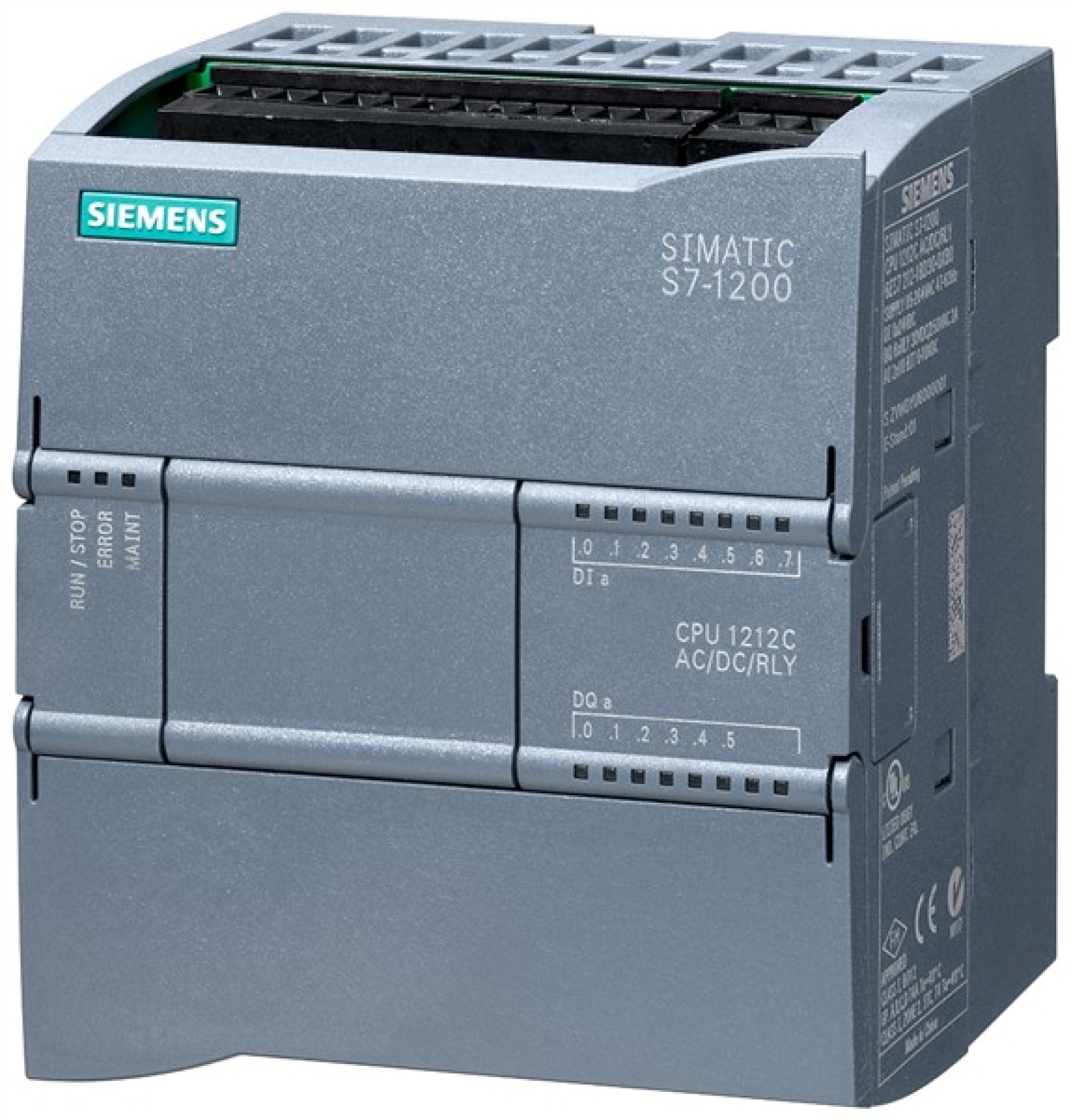 Siemens 6ES72121BE400XB0 SIMATIC S7-1200 CPU 1212C AC/DC/relay 8DI/6DQ/2AI