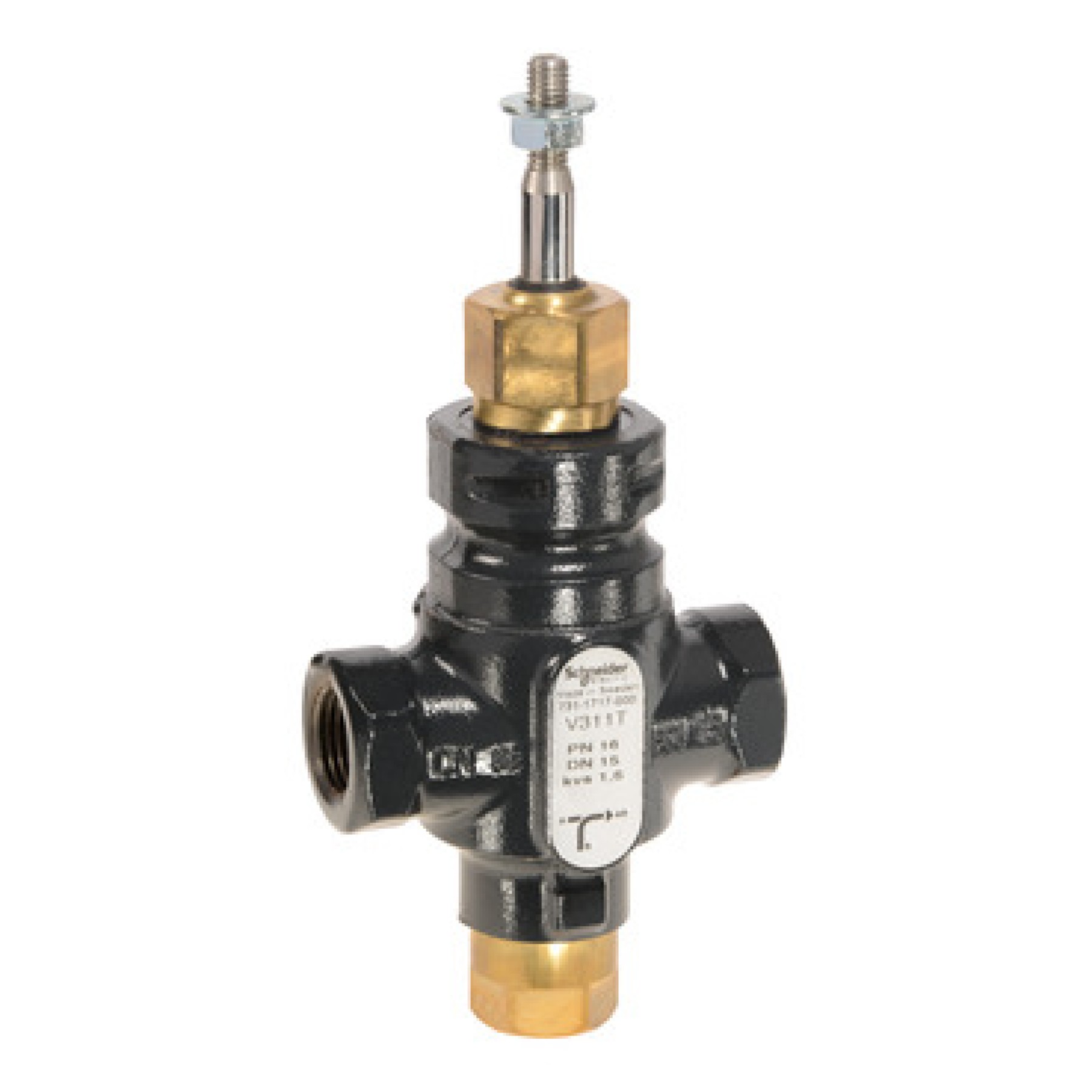 Schneider 7311717000 15mm 3 Port Threaded Nodular Iron Globe Valve PN16 with Kvs 1.6