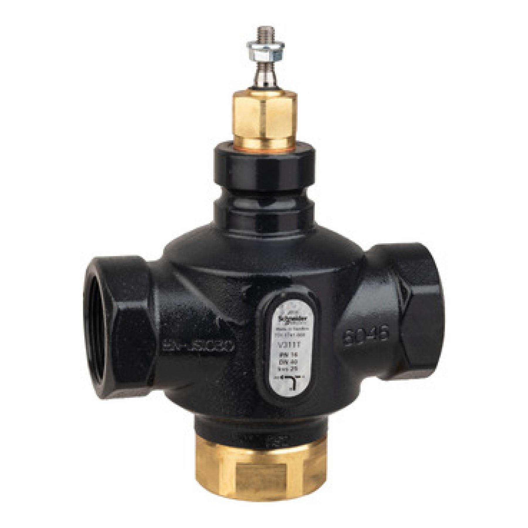 Schneider 7311745000 50mm 3 Port Threaded Nodular Iron Globe Valve PN16 with Kvs 40