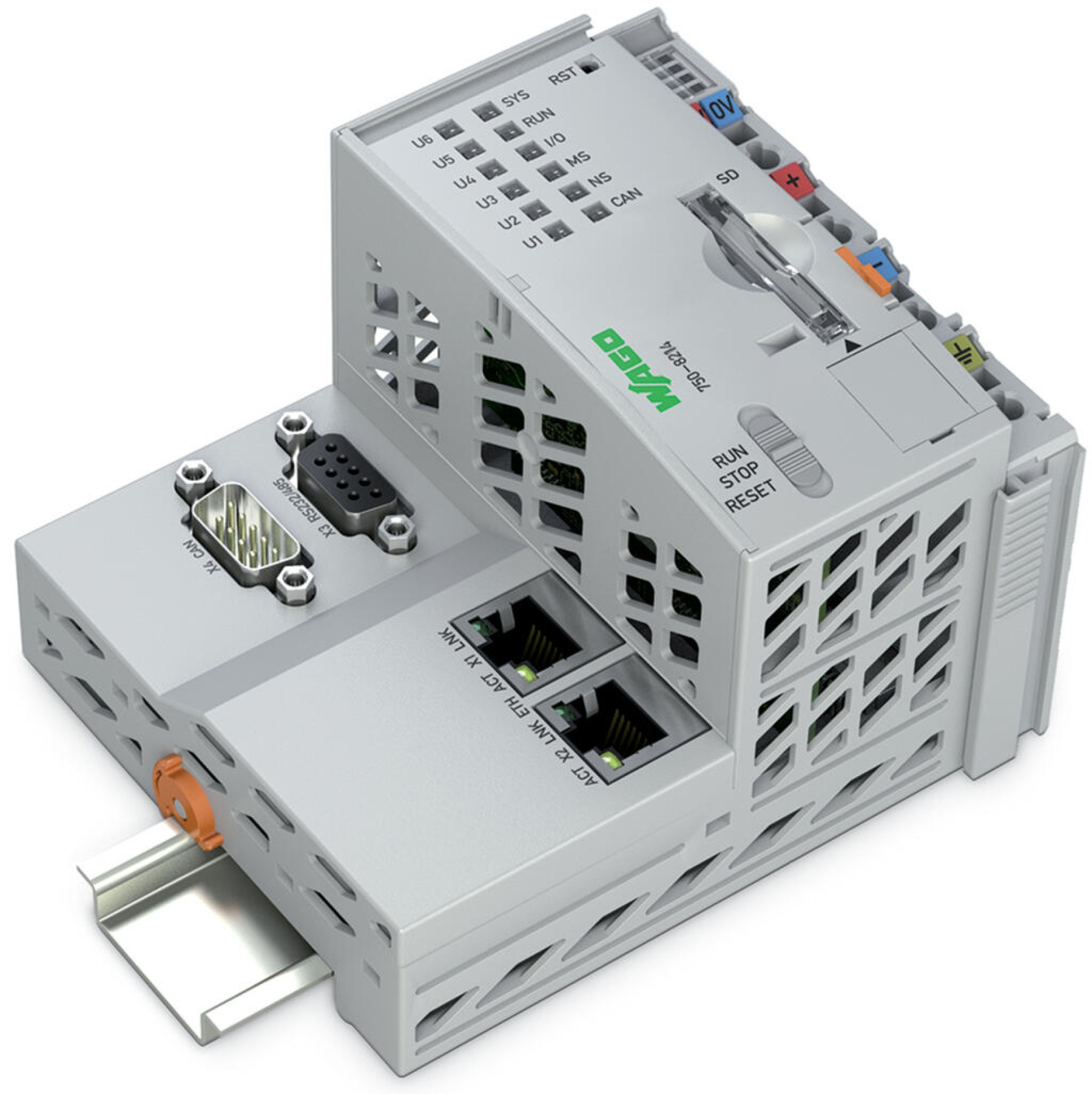 Wago Remote I/O 750-8214 PFC200; G2; 2 x ETHERNET RS-232/-485 CAN