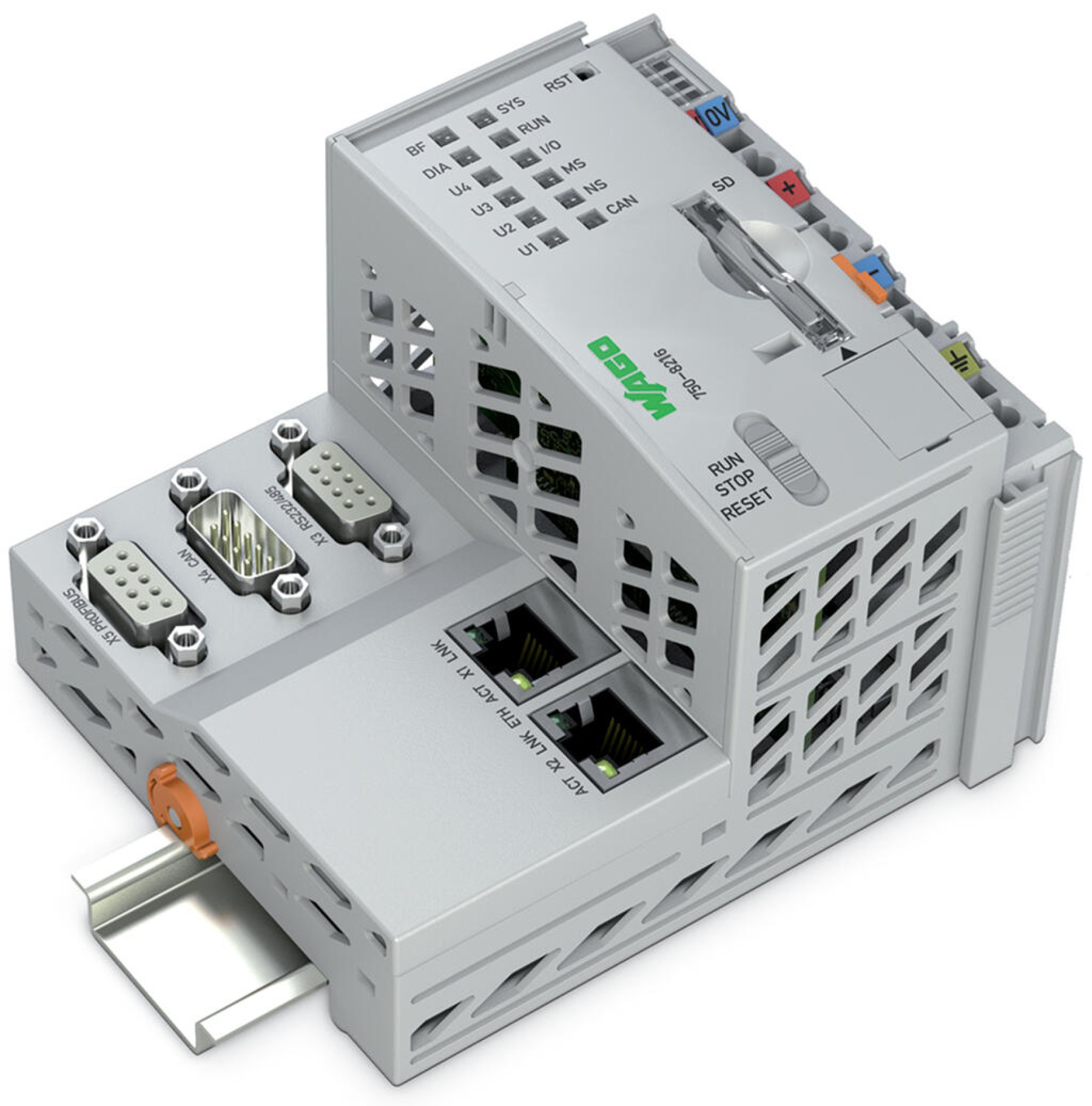 Wago Remote I/O 750-8216 PFC200 2 PROFIBUS Slave serial G2