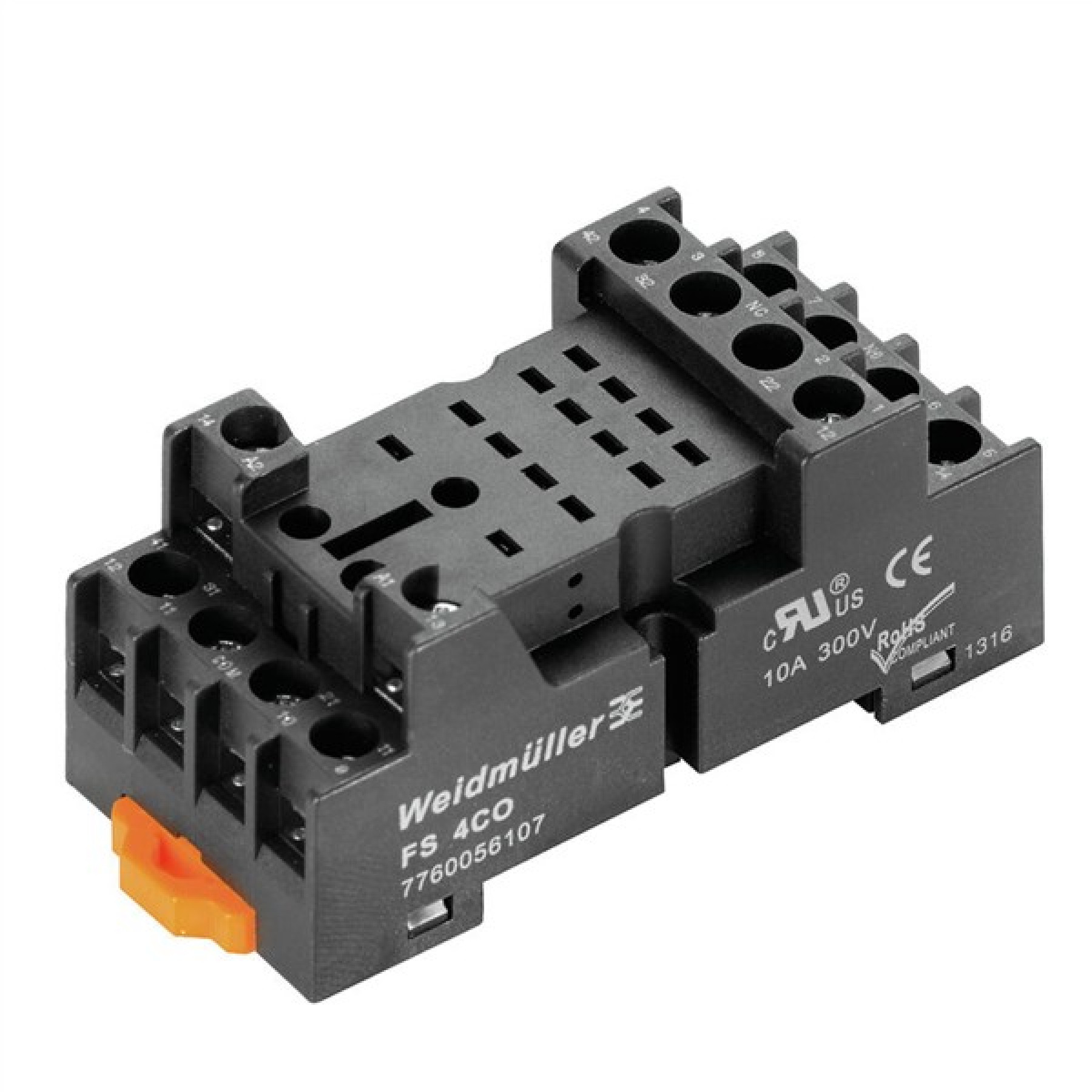 Weidmuller 7760056107 Relay base 4 Pole for DRM5 14 Pin FS