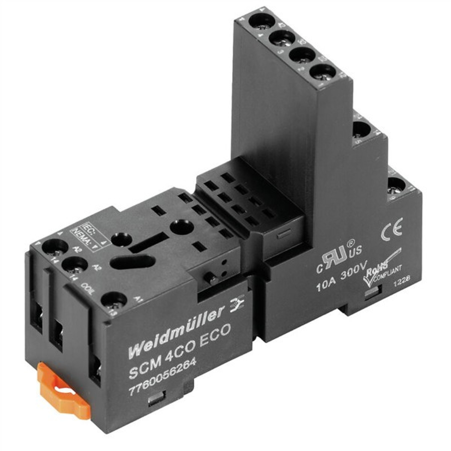 Weidmuller 7760056264 Relay base 4 Pole for DRM5 14 Pin SCM ECO 3 Tier