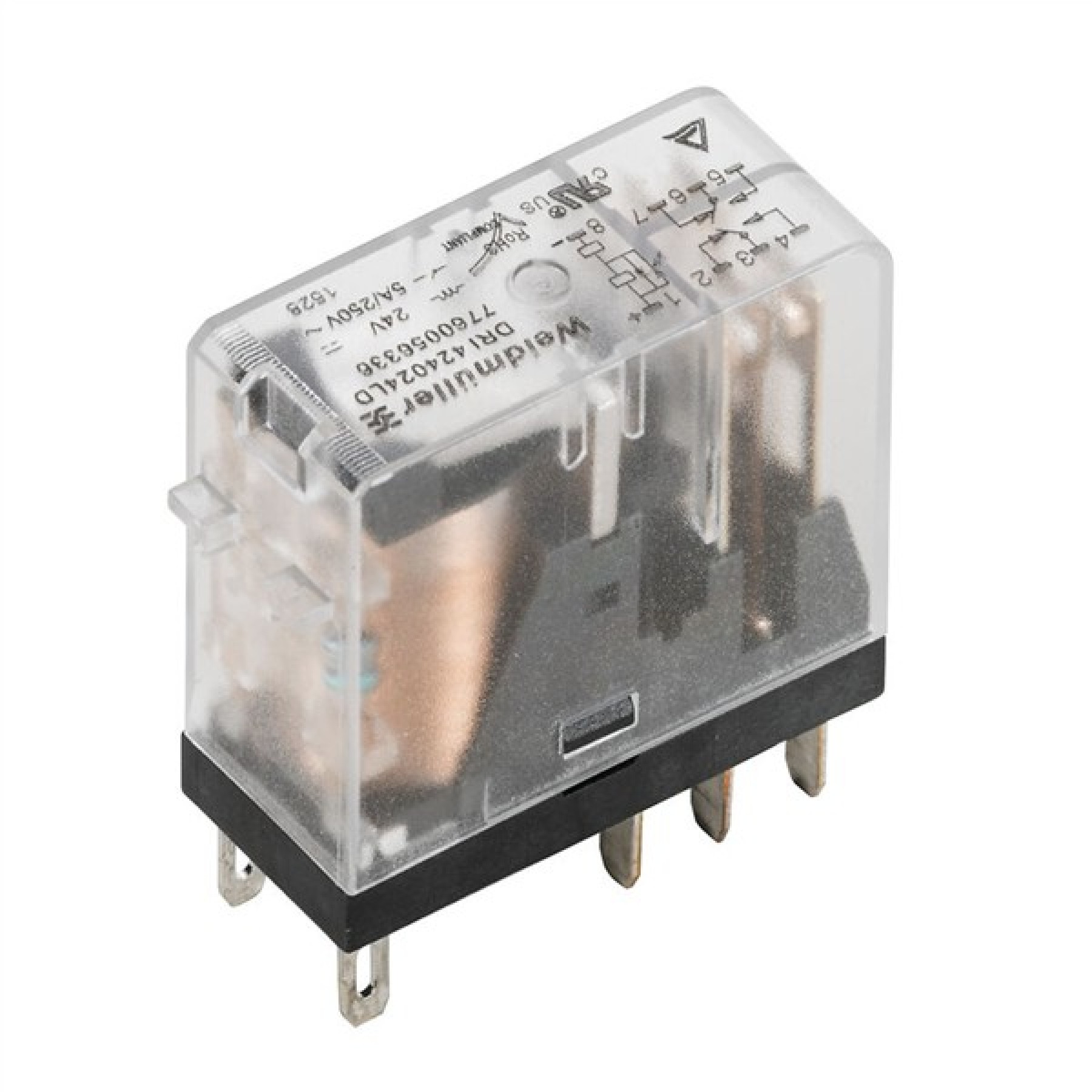 Weidmuller 7760056336 2 Pole Relay 8 Pin 24VDC DRI424024LD