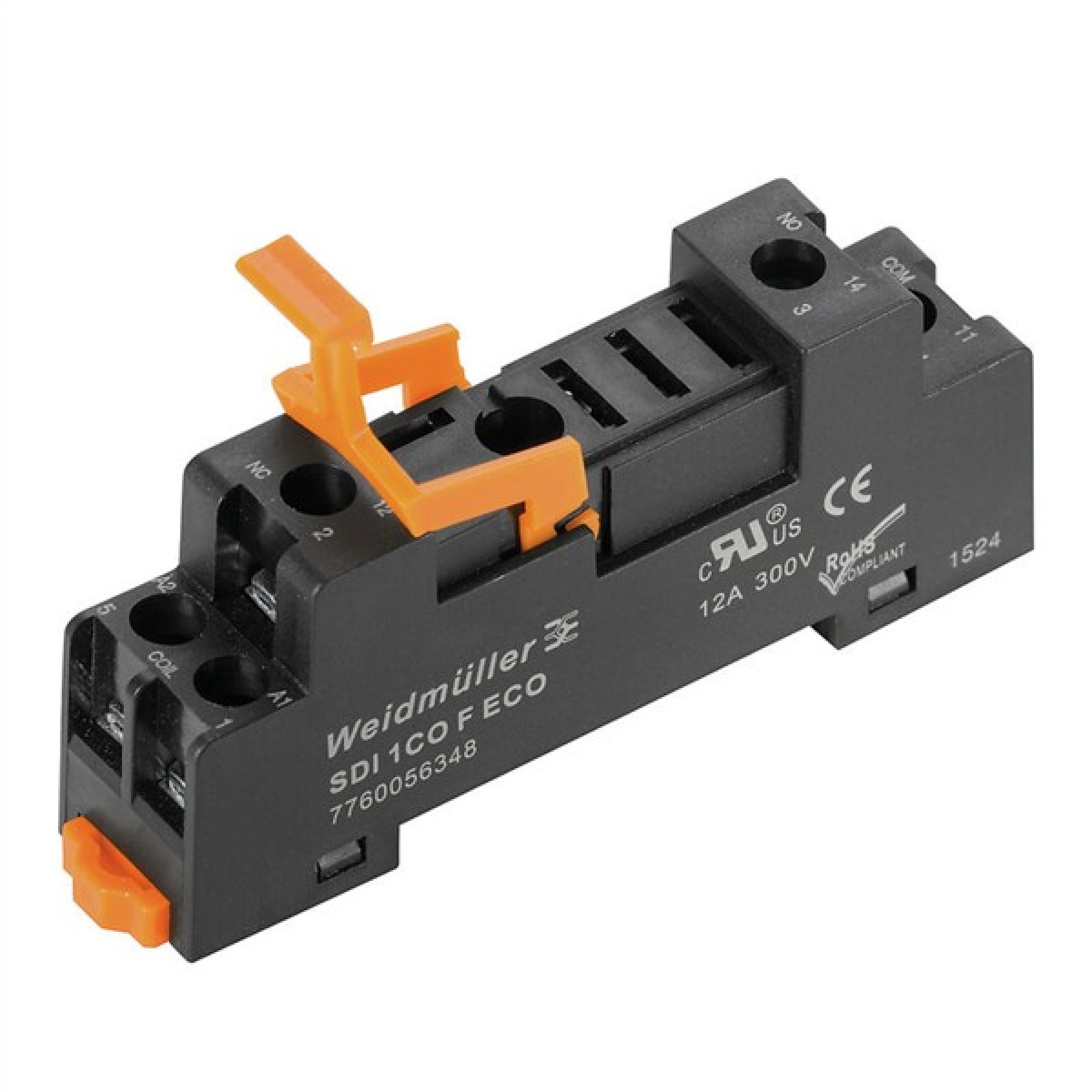 Weidmuller 7760056348 Relay base 1 Pole for DRI3 5 Pin Relay Bases