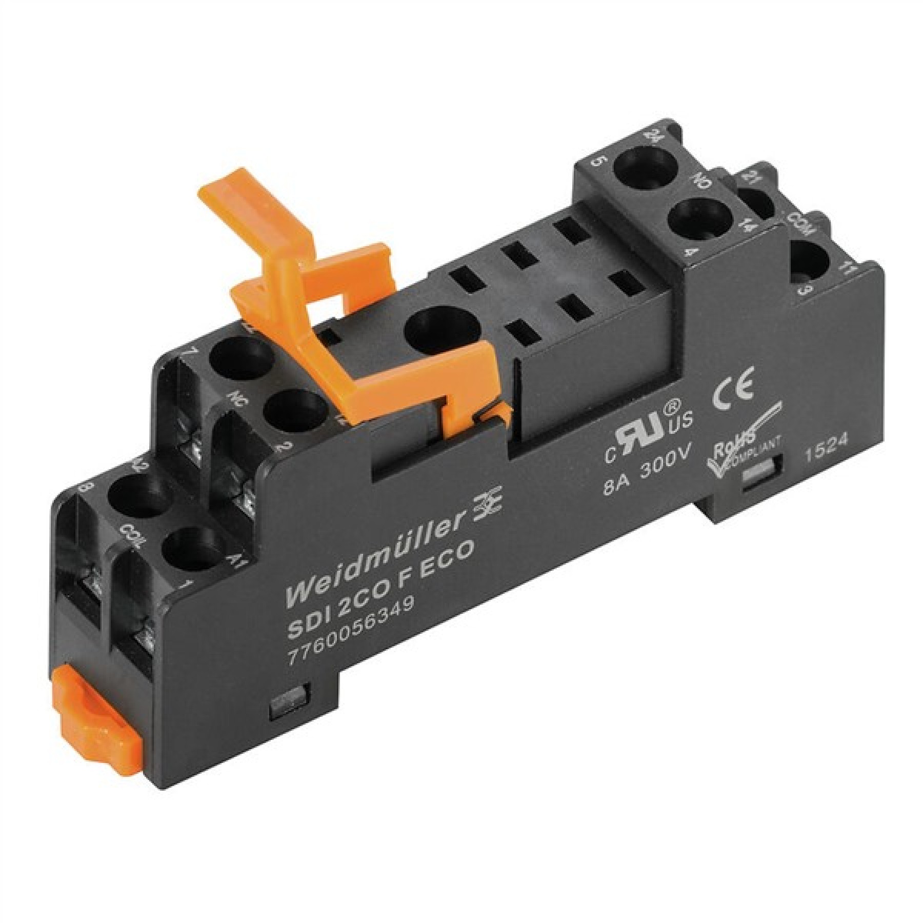 Weidmuller 7760056349 Relay base 2 Pole for DRI4 8 Pin