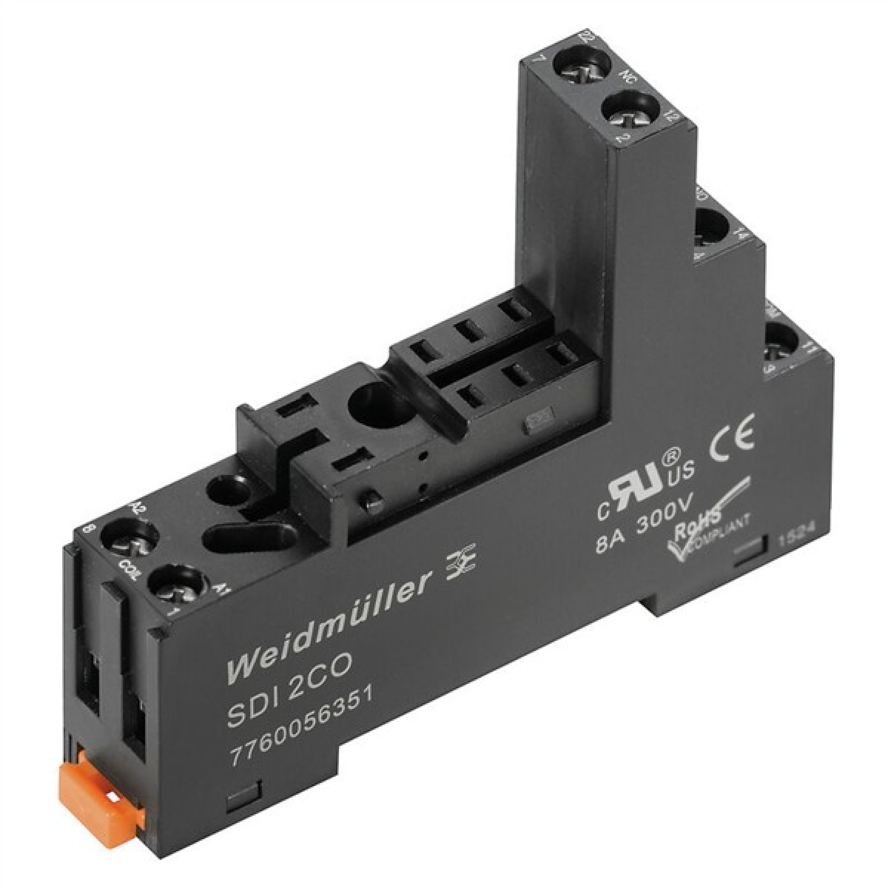 Weidmuller 7760056351 Relay base 2 Pole for DRI4 8 Pin 3 Tier