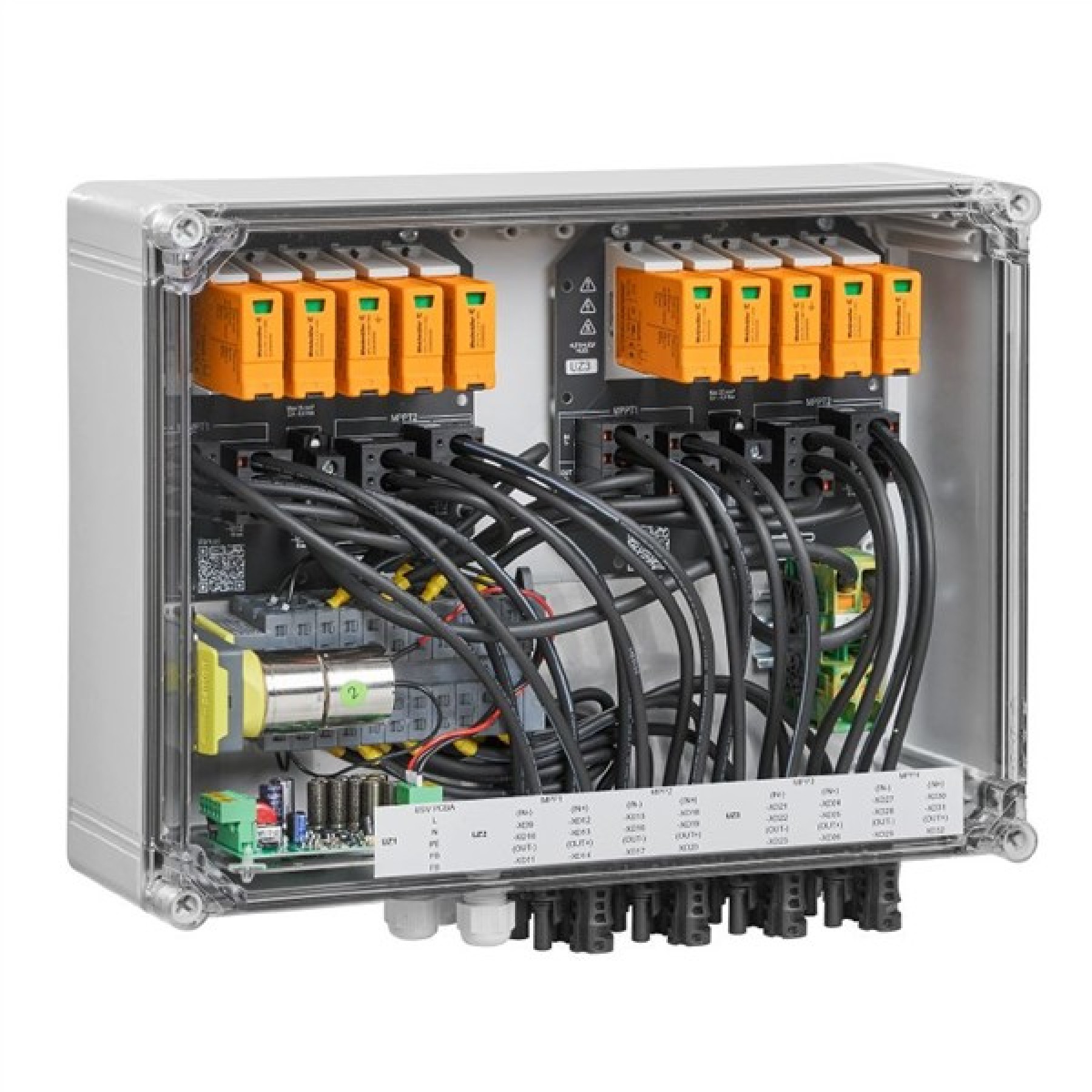 Weidmuller Photovoltaics Combiner Box Fireman's switch PV Next DC Combiner Box 2 In / 1 Out 4 MPP RD SPD Type 1+2 EVO 11