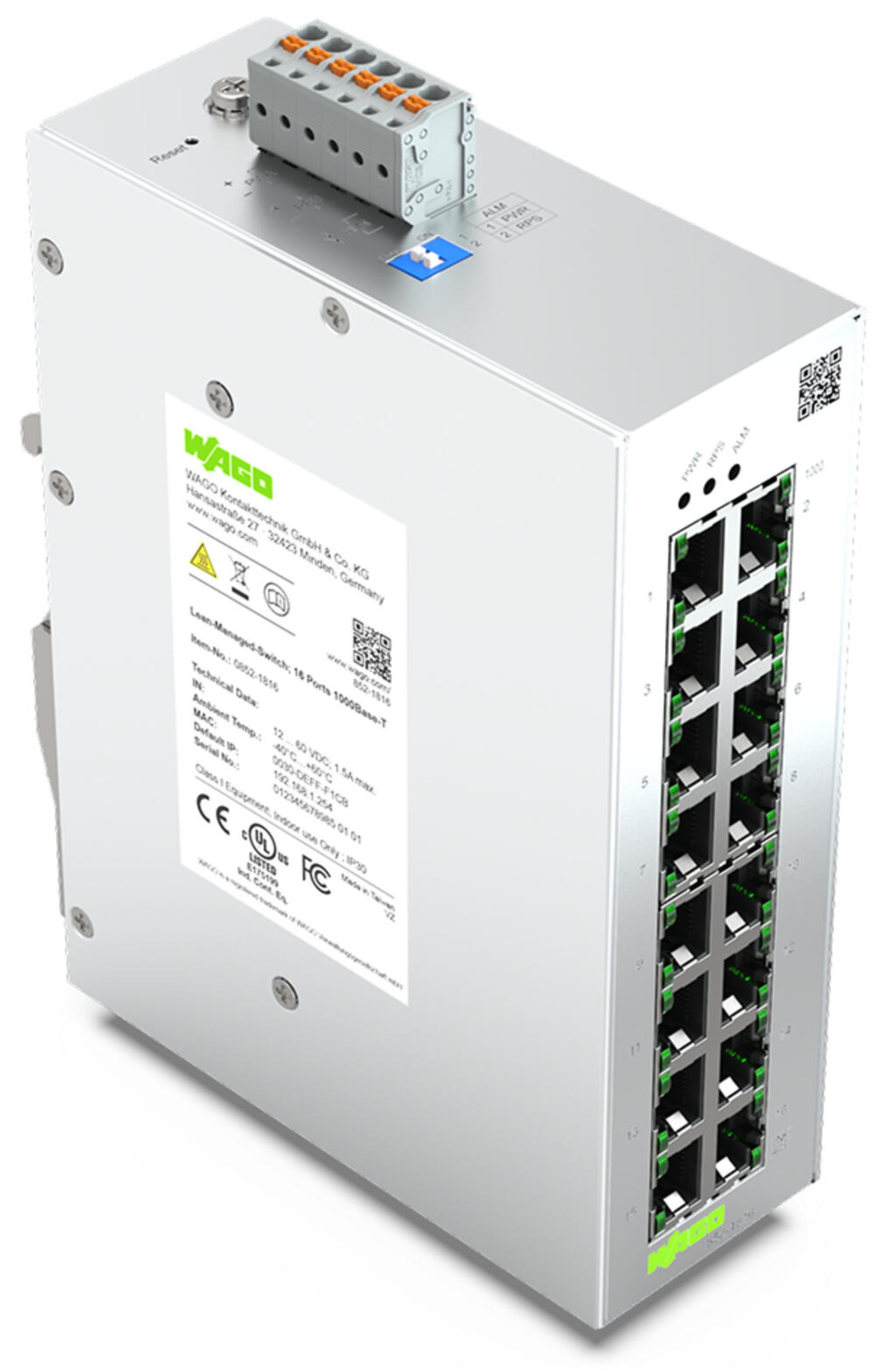 Wago 852-1816 16 Port Managed Ethernet Switch
