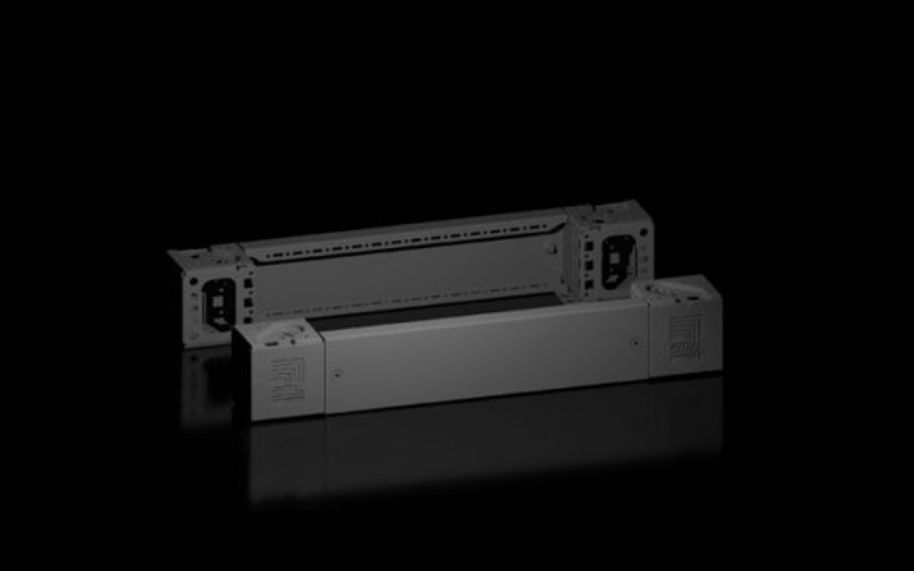 Rittal 8660002 Vx Base/Plinth Corner Piece W/Trim Panel Front And Rear H:100 Mm For W:400 Mm Sheet Steel Ral 9005